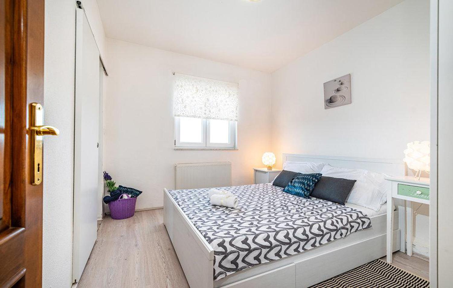 Double bedroom with A/C and ensuite bathroom