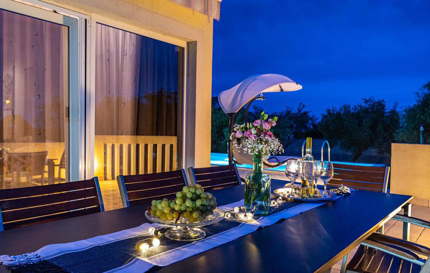 Outdoor dining area