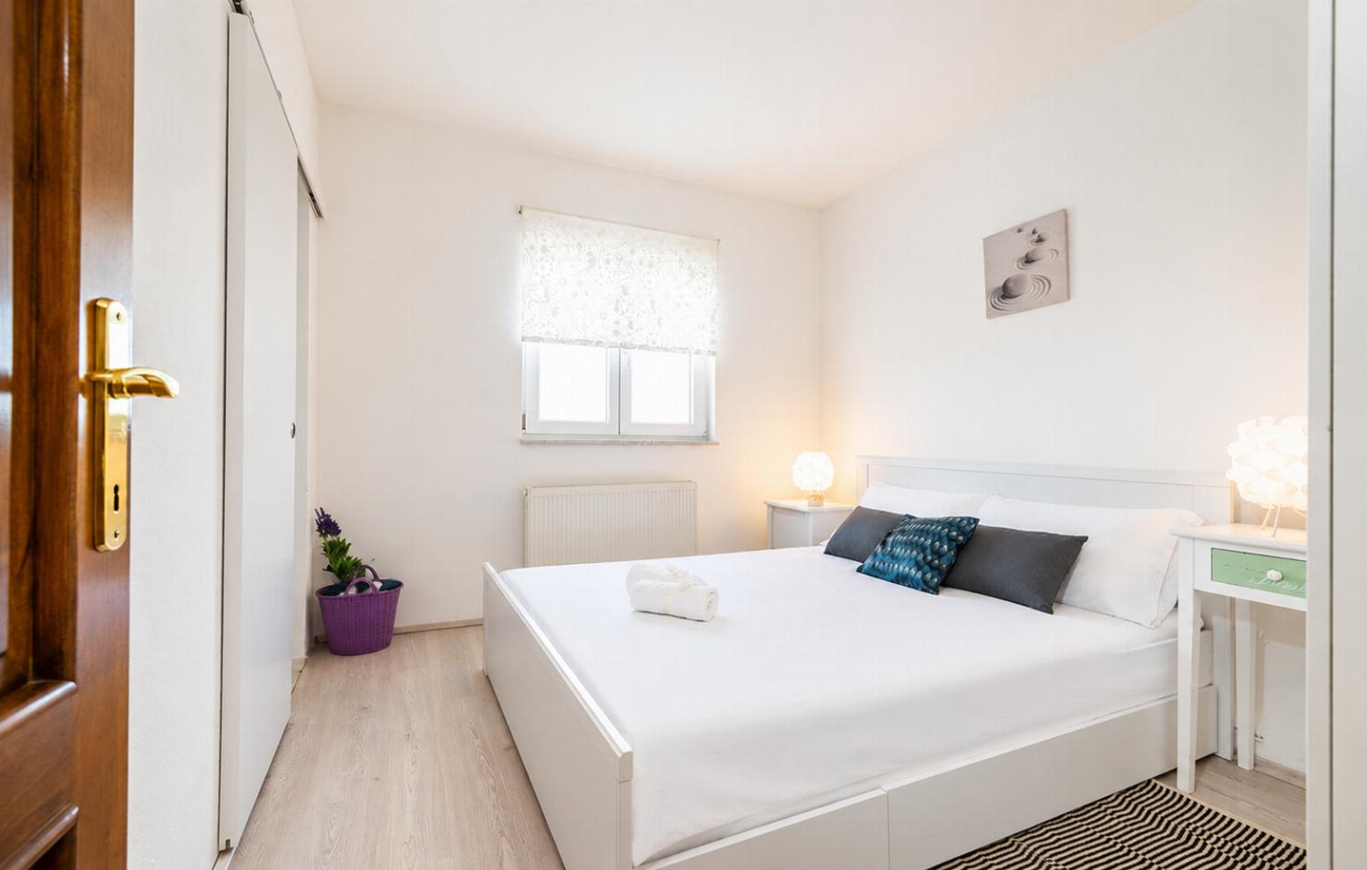 Double bedroom with A/C and ensuite bathroom