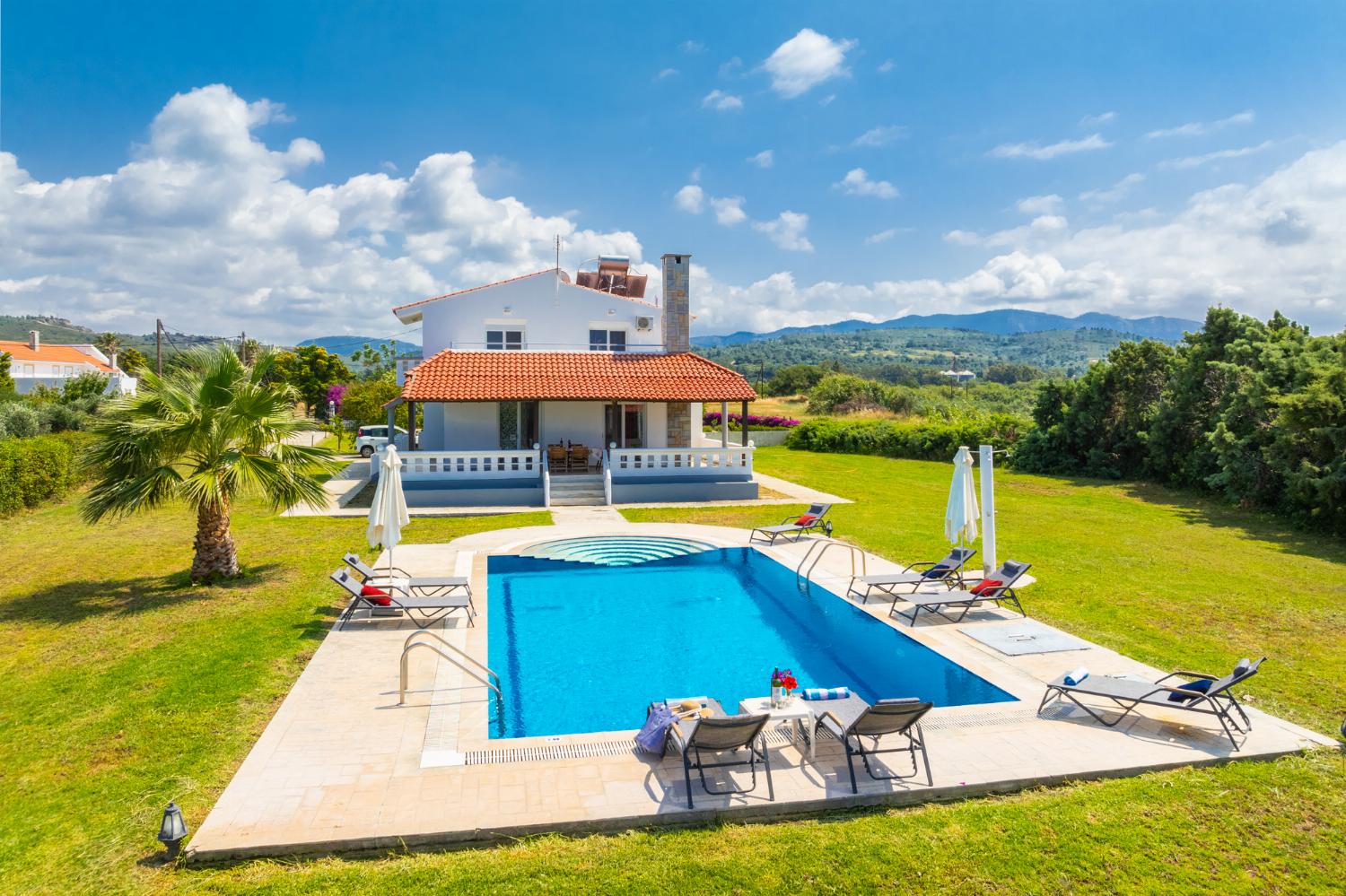 Beautiful villa with private pool, terrace, and garden with sea views