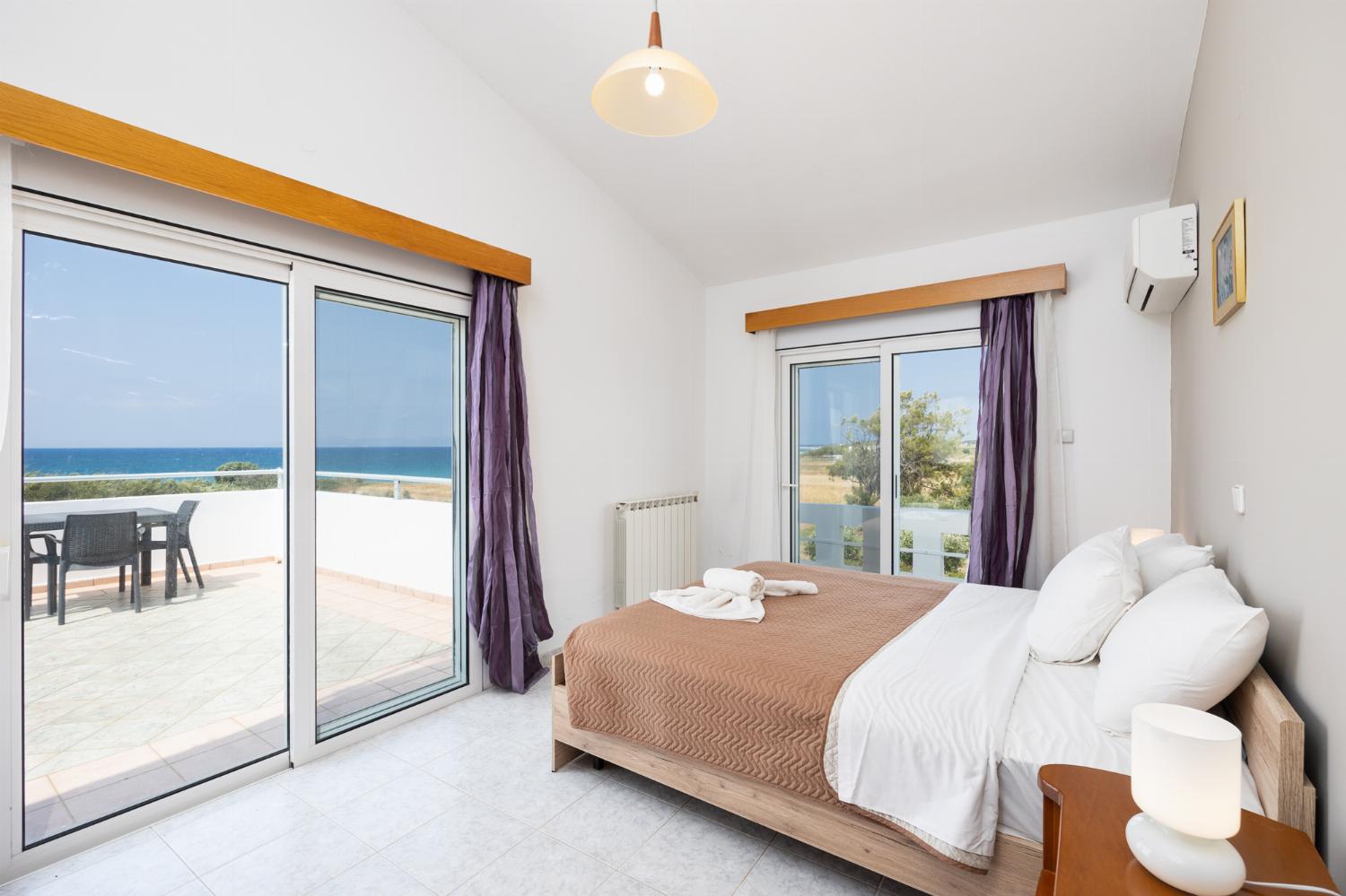 Double bedroom with A/C and sea views