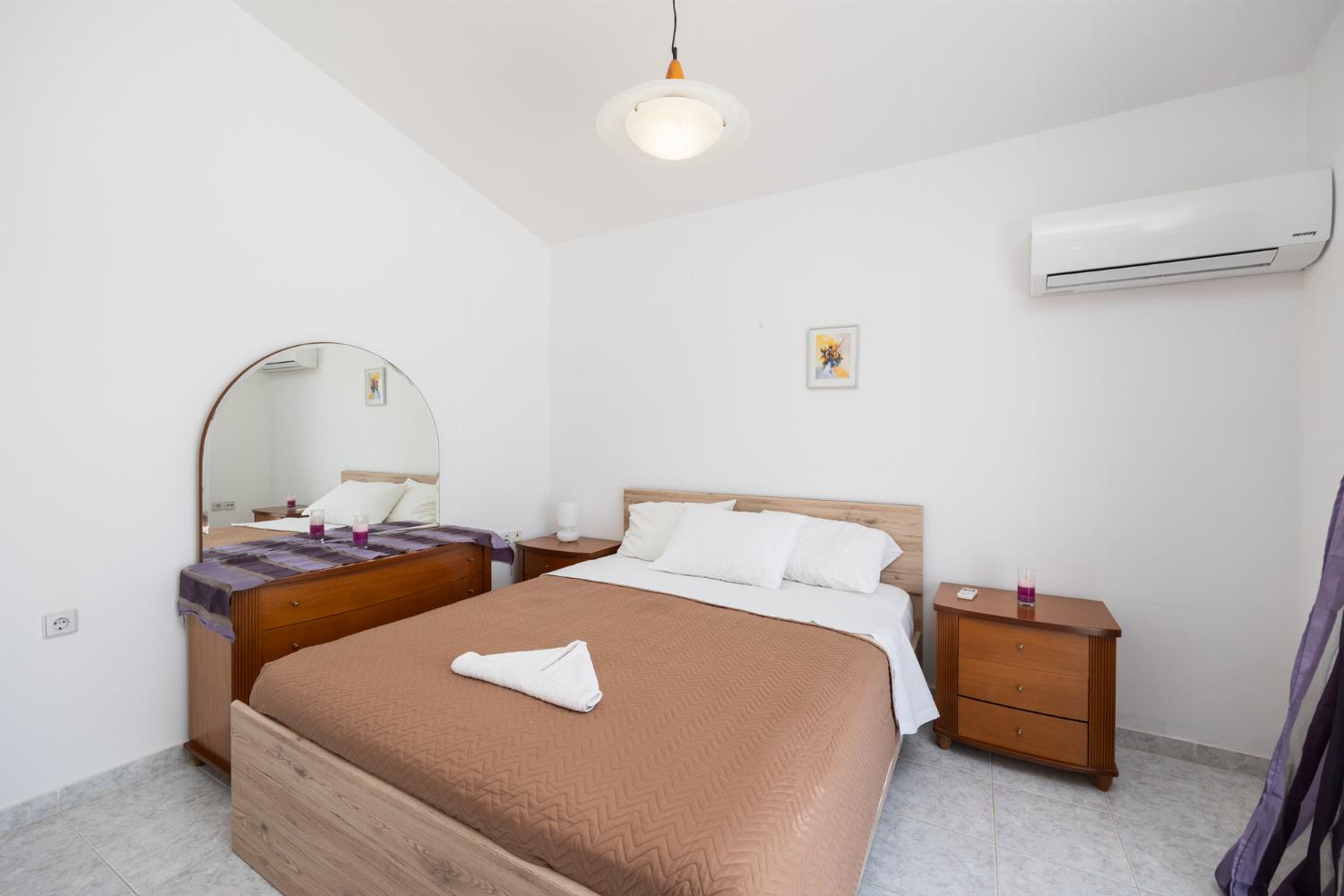Double bedroom with A/C with sea views