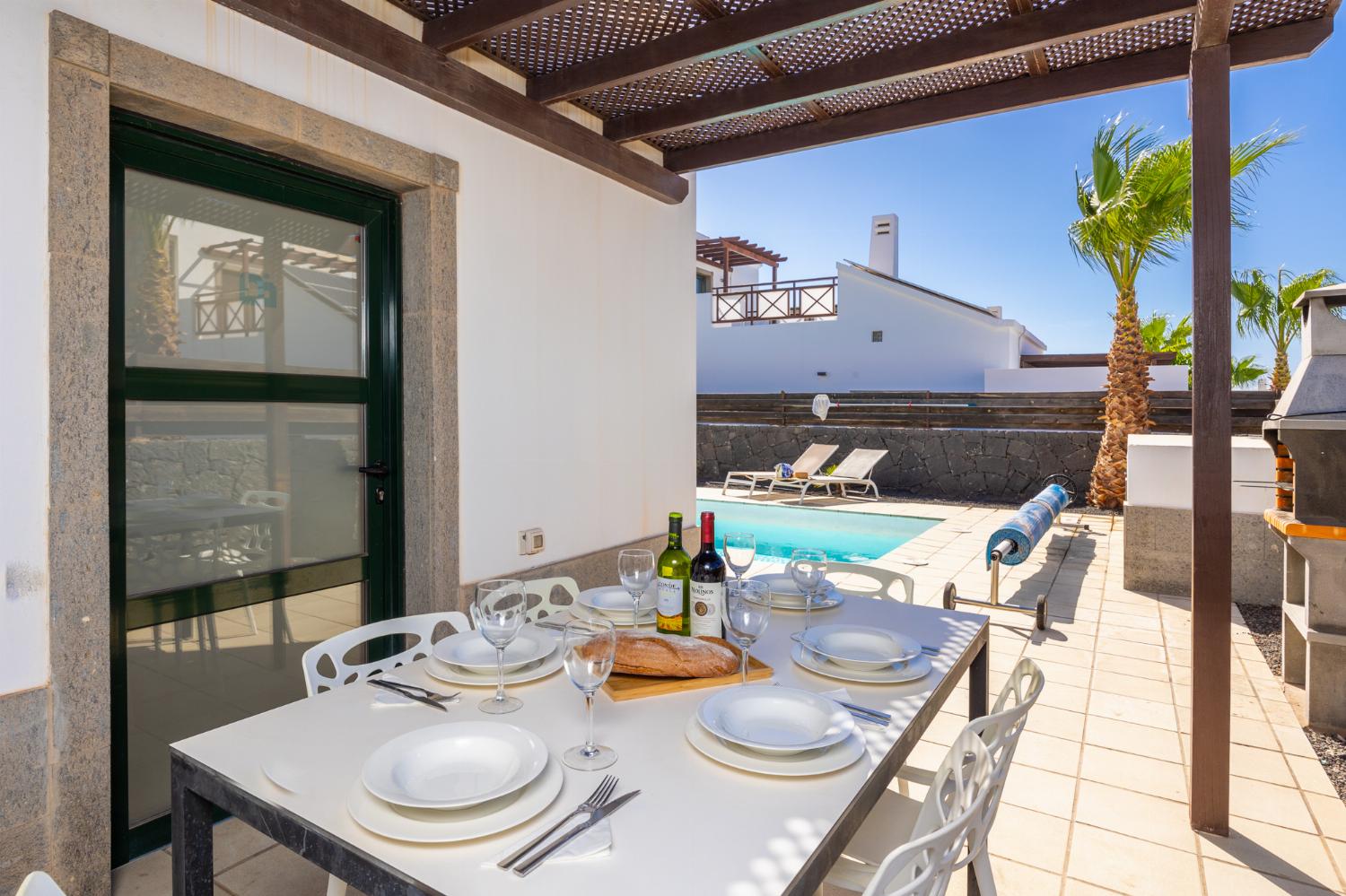 Sheltered terrace area