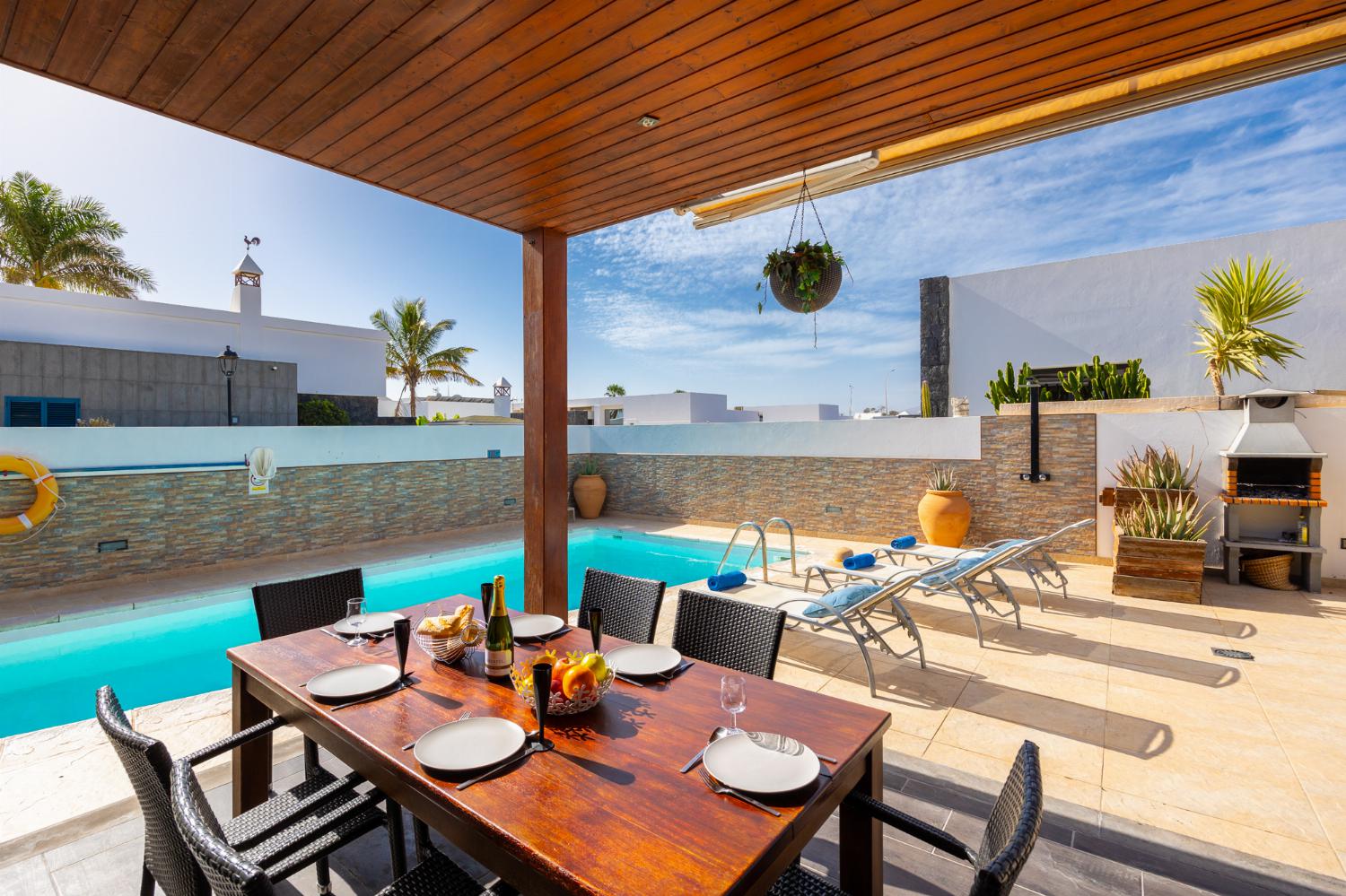 Sheltered terrace area