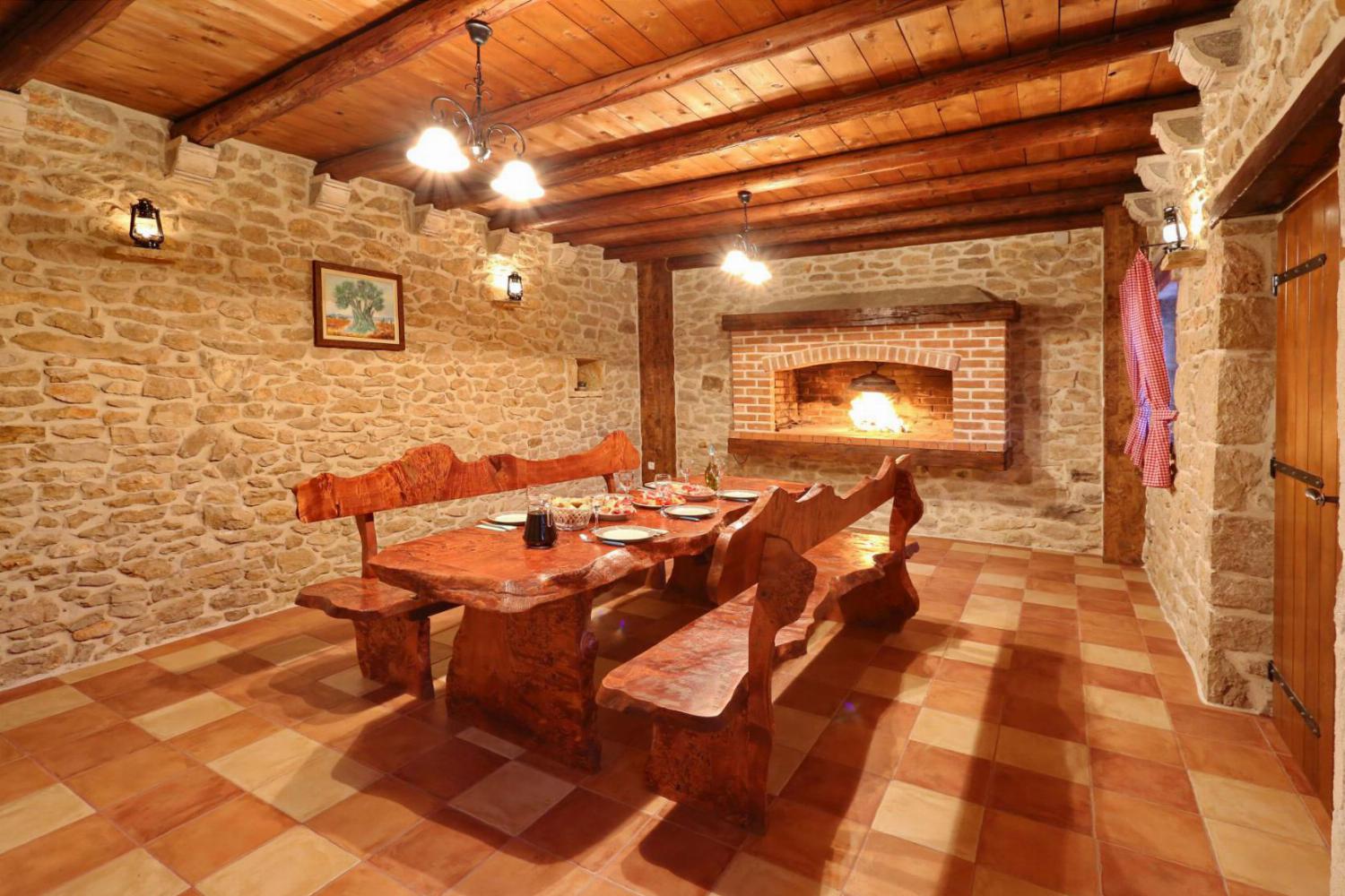 Indoor BBQ area