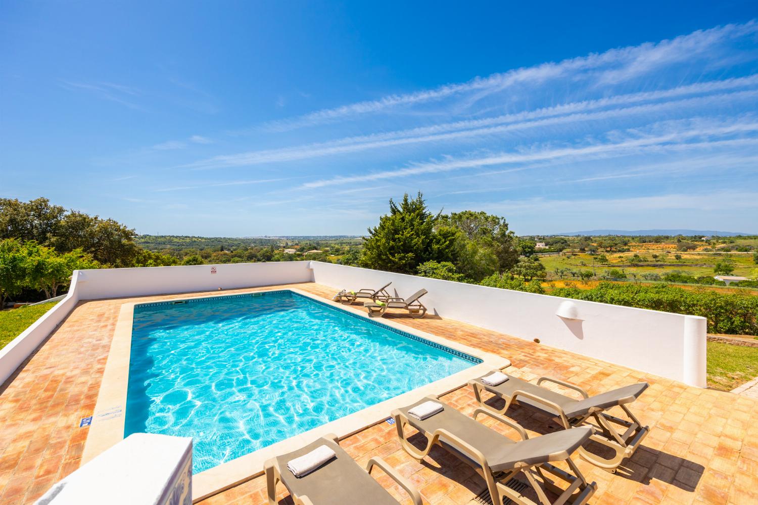 Private pool, terrace, and garden