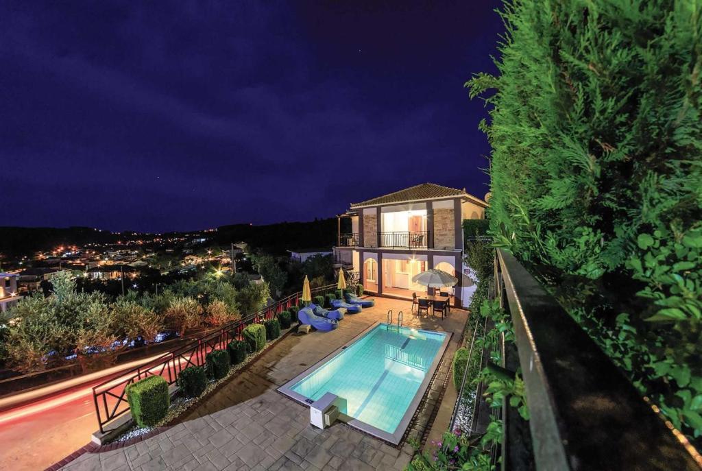Aerial view of the villa outdoor