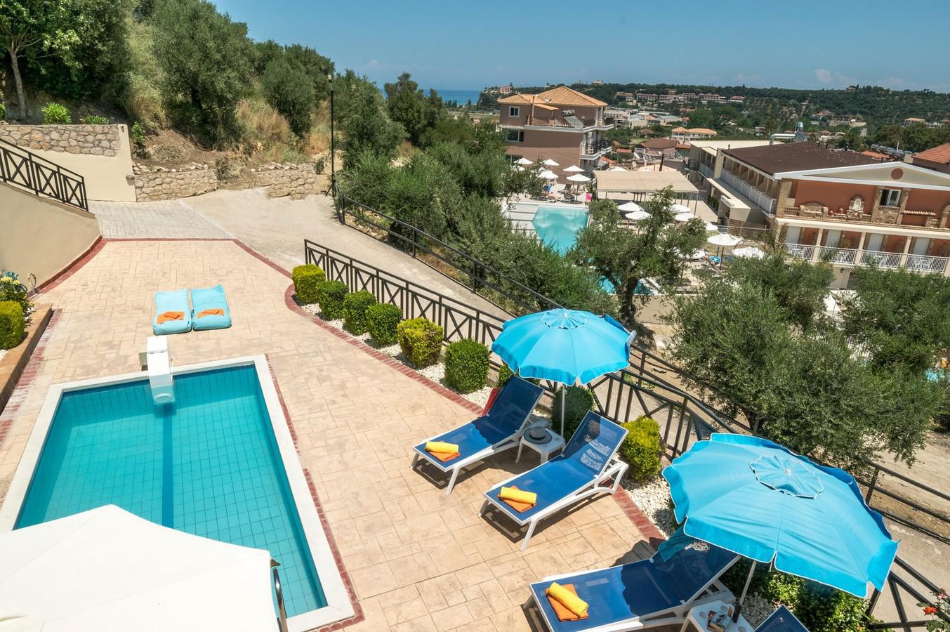 Aerial view of the villa outdoor