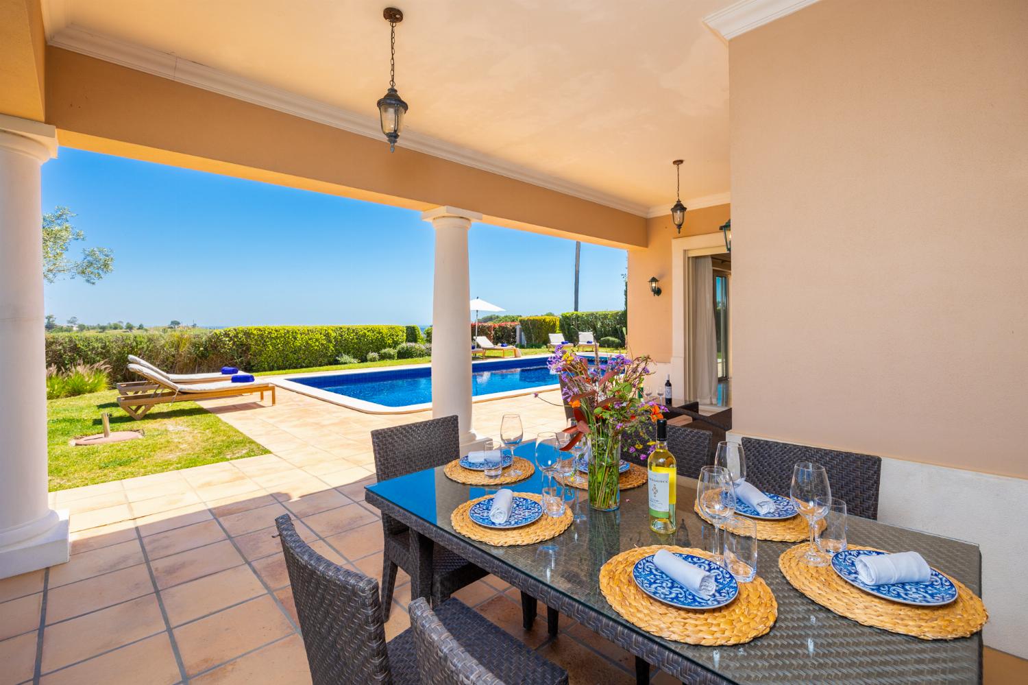 Sheltered terrace area