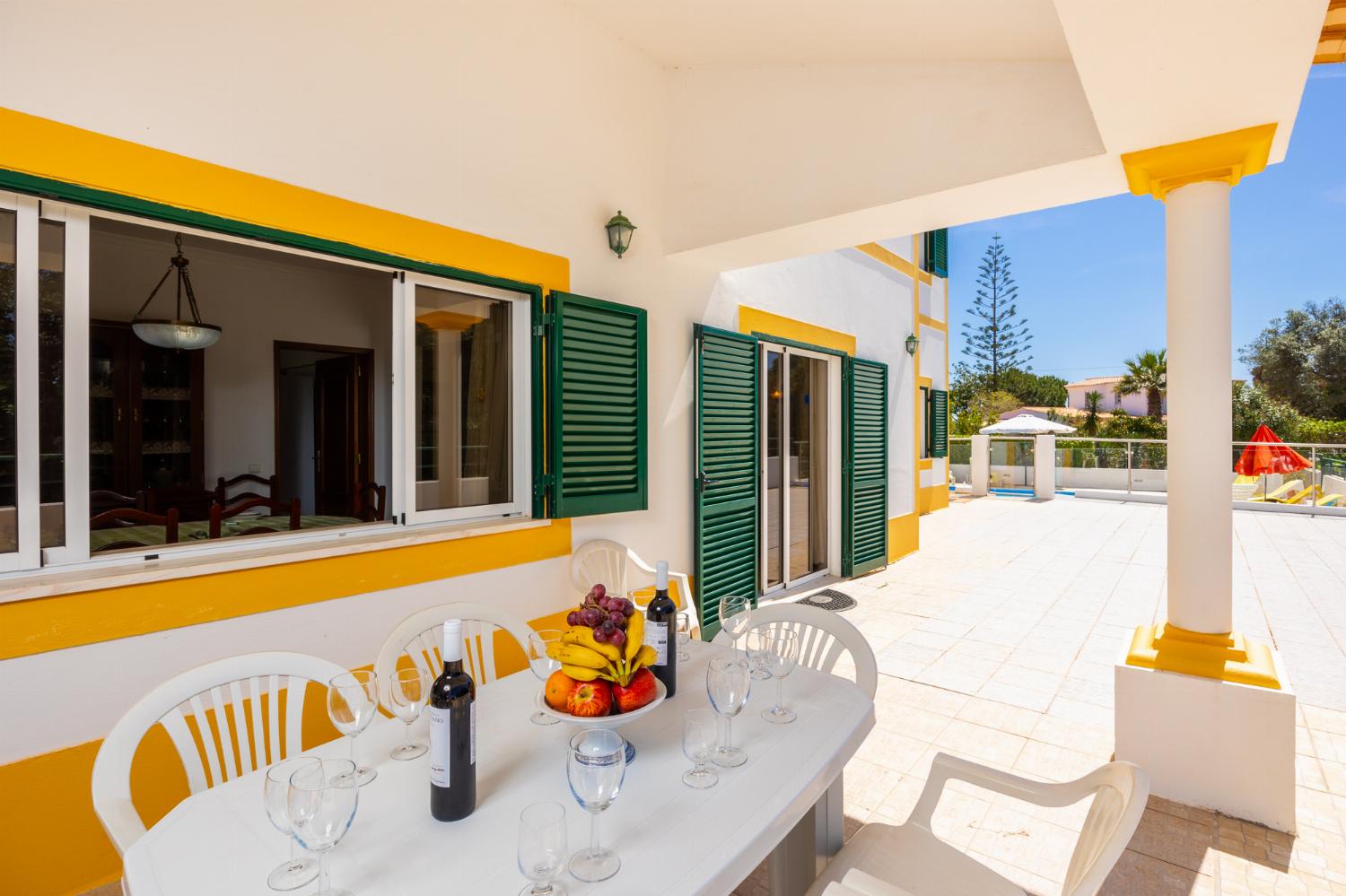 Sheltered terrace area