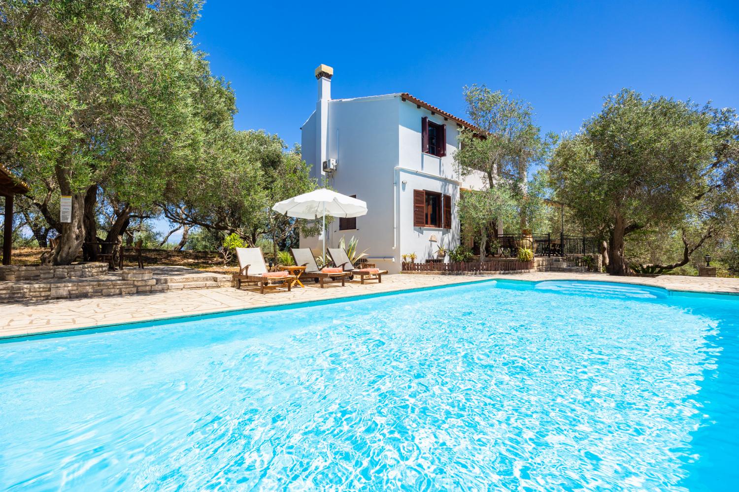 ,Beautiful villa with private pool, terrace, and garden