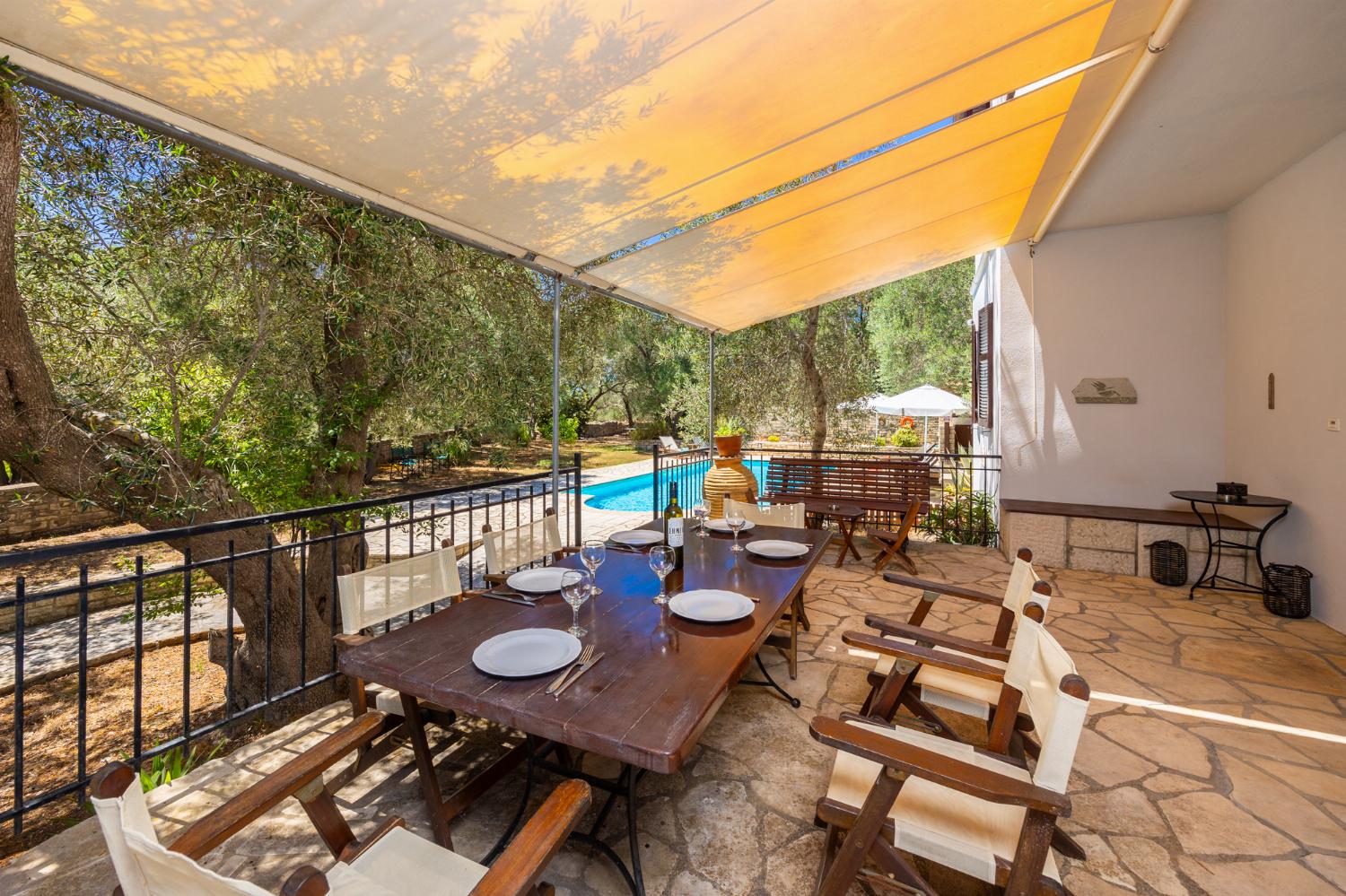 Sheltered terrace area