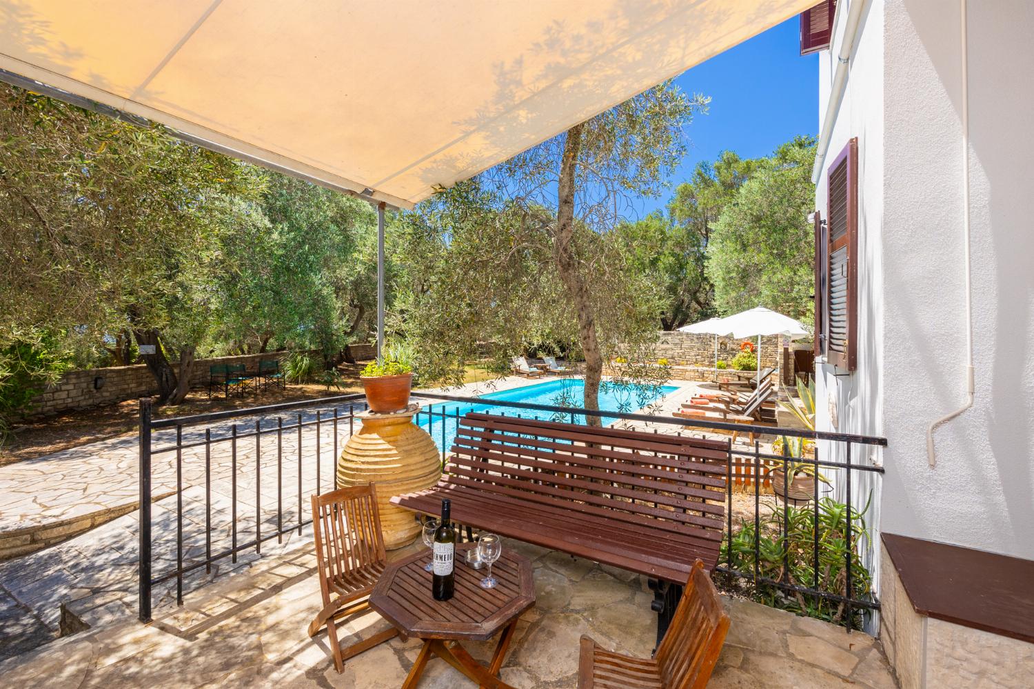 Sheltered terrace area