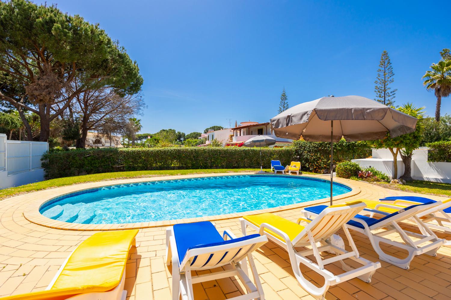 Private pool, terrace, and garden
