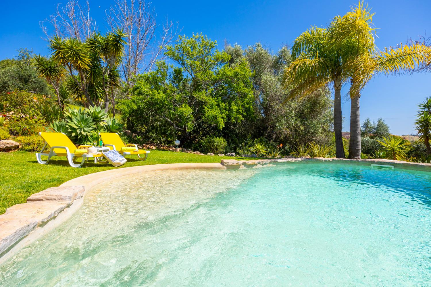Private pool, terrace, and garden