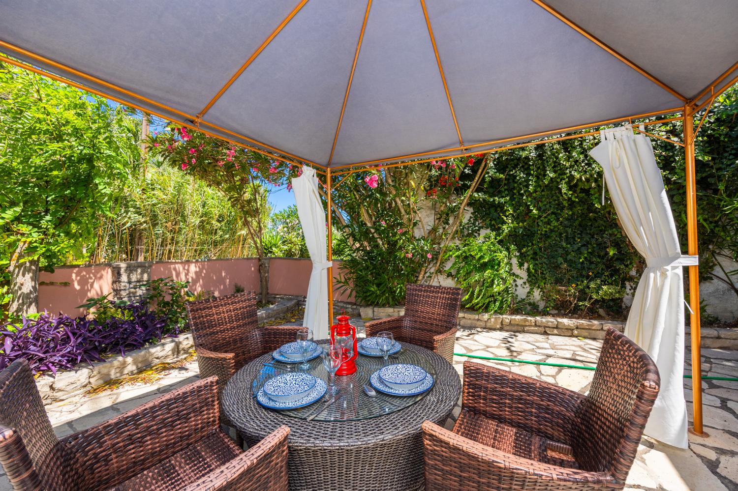 Sheltered terrace area