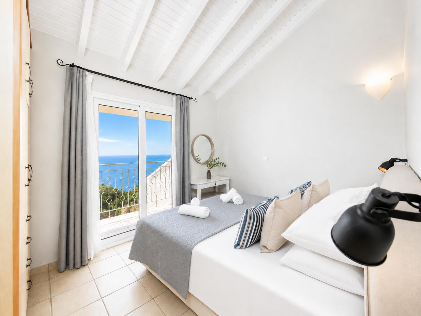 Double bedroom with A/C and sea views