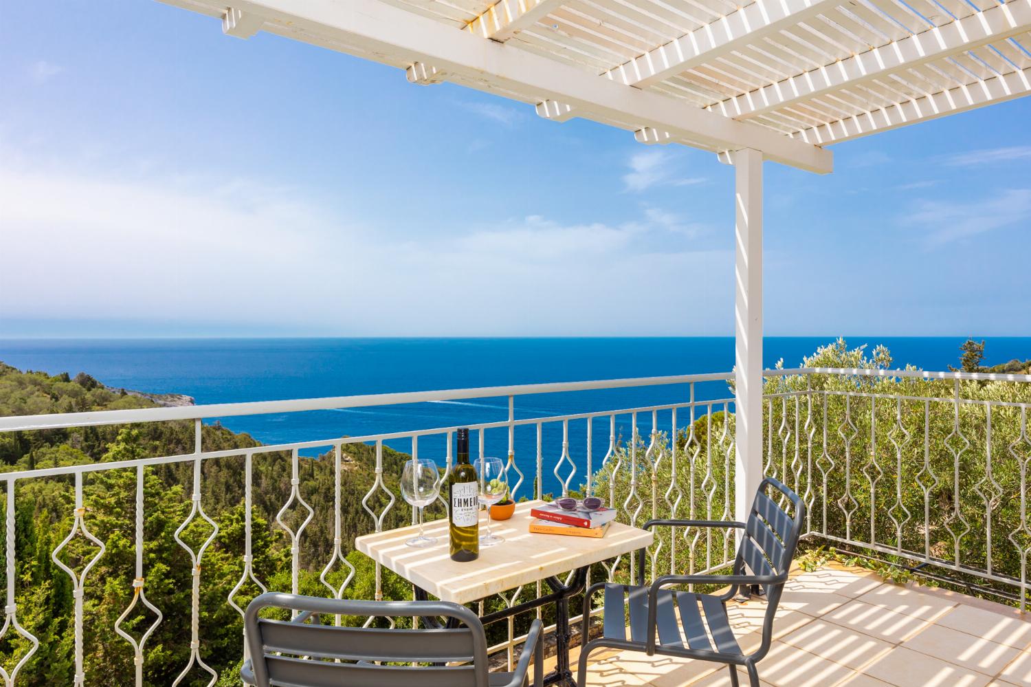 Terrace area with panoramic sea views