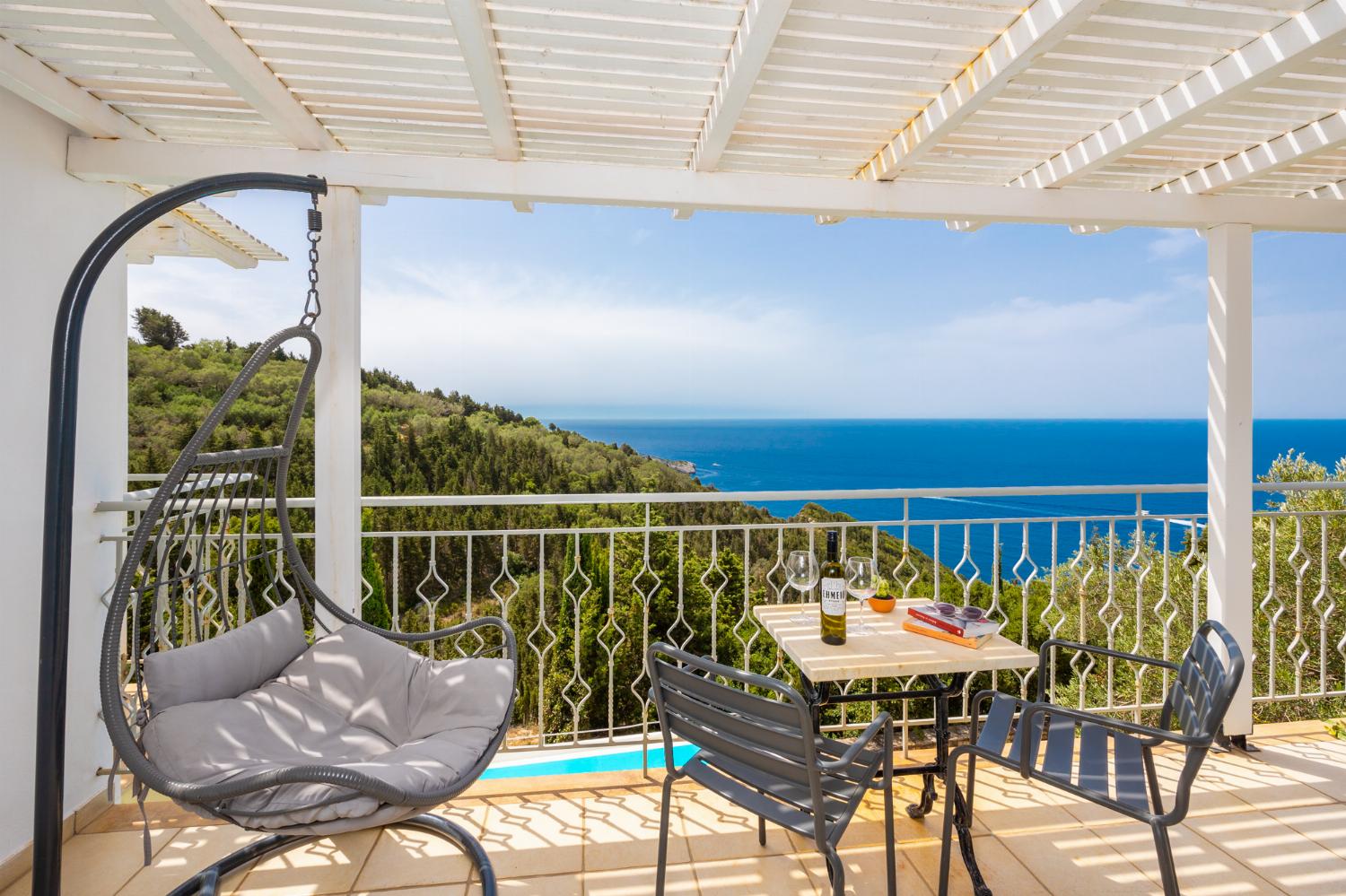Terrace area with panoramic sea views