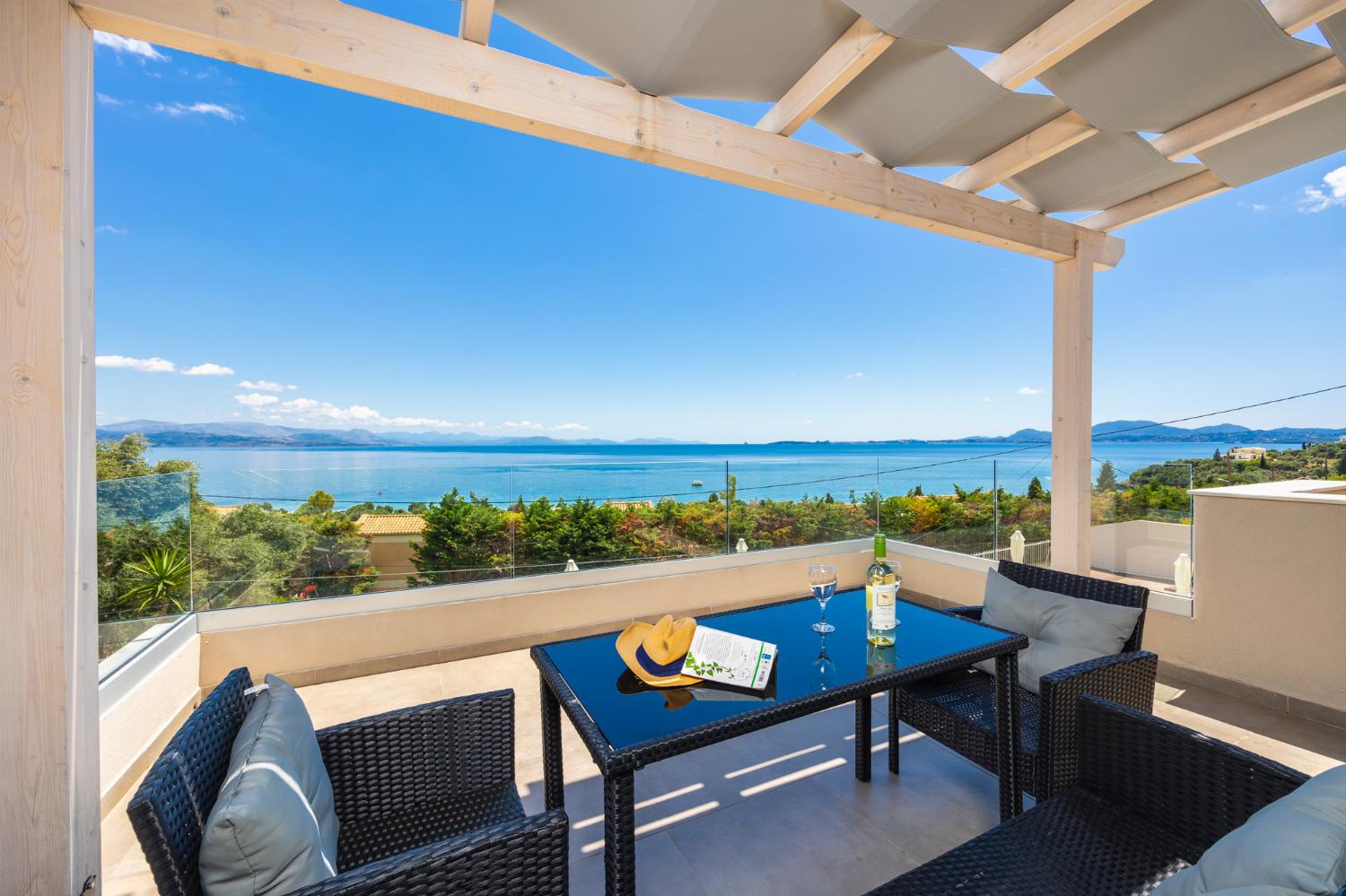 Balcony with sea views
