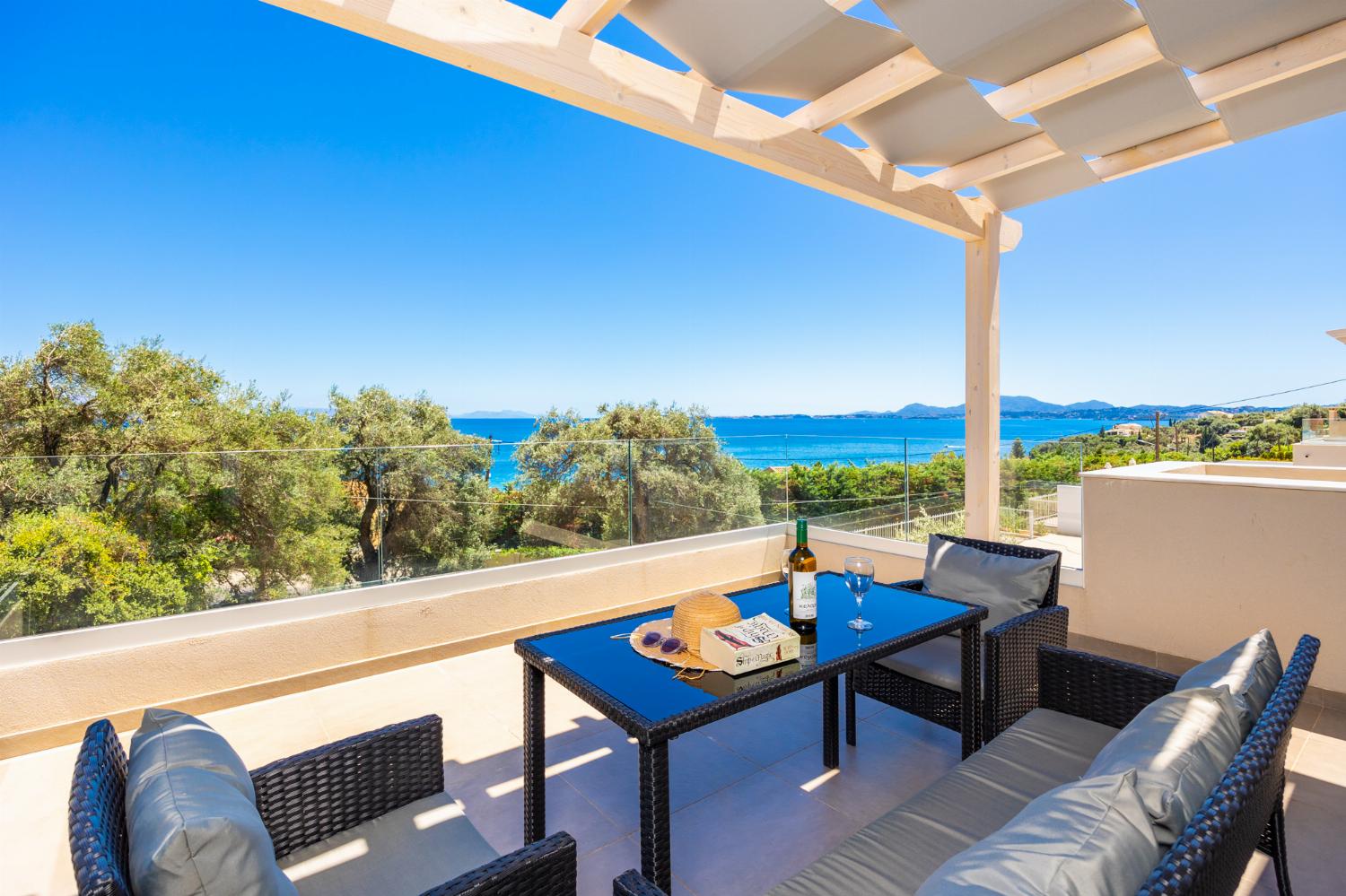 Balcony area with sea views