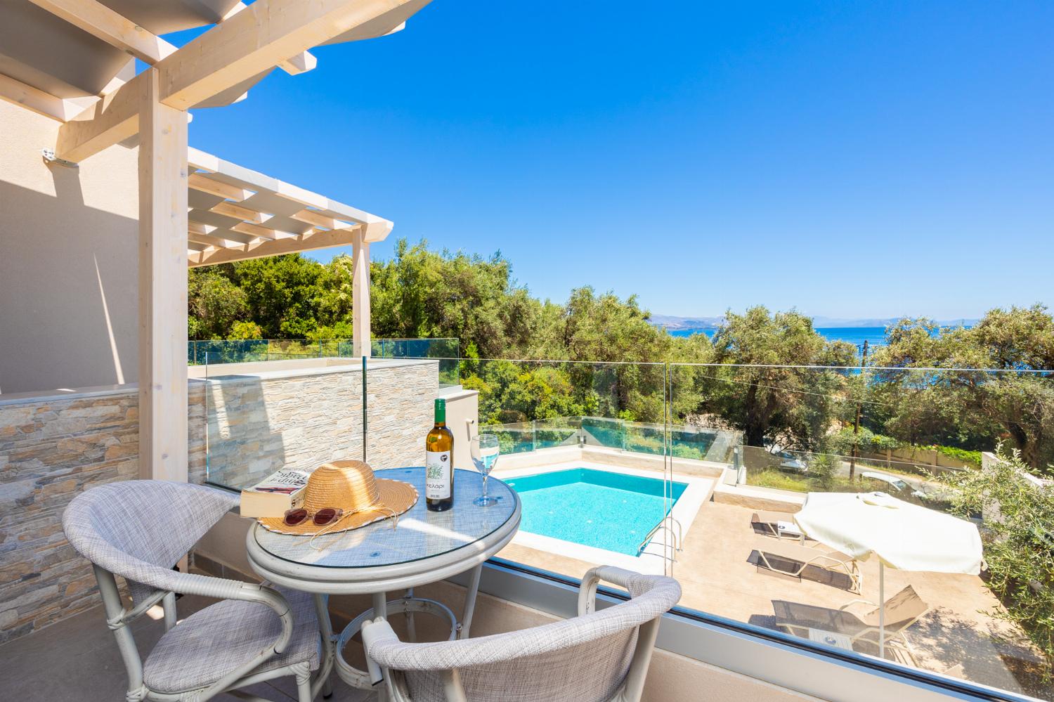 Balcony area with sea views
