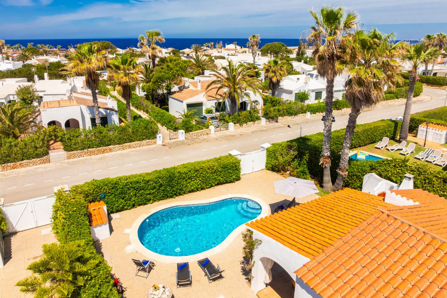 Aerial view of villa