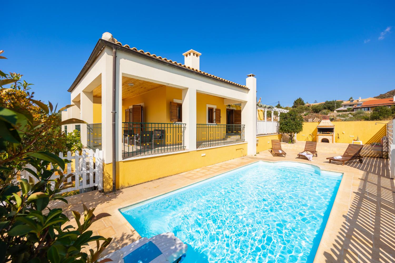 ,Beautiful villa with private pool and terrace with sea views