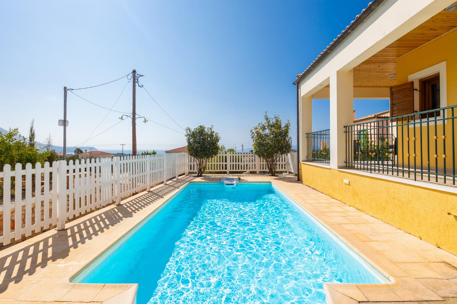 Private pool and terrace with sea views