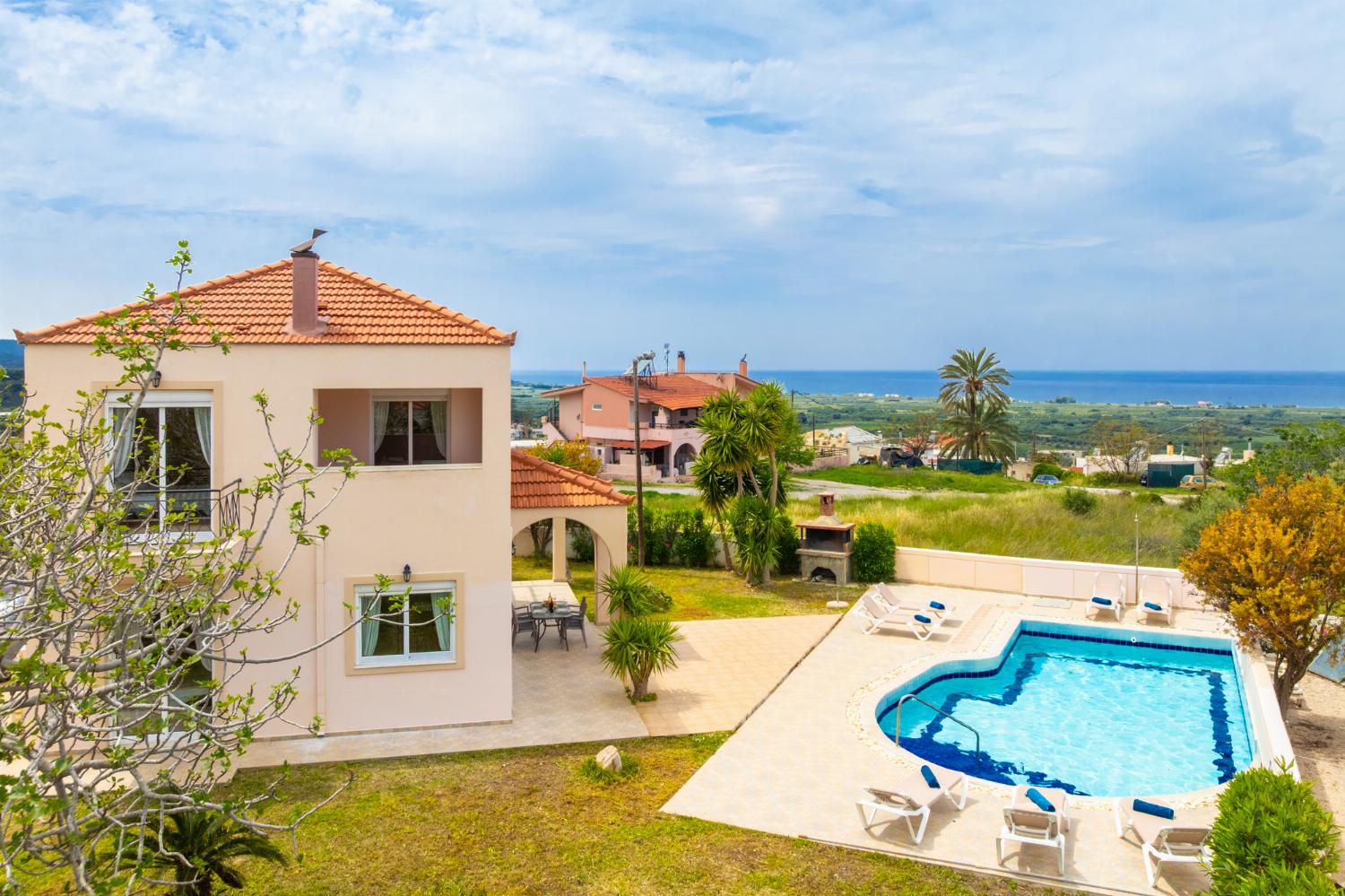 Aerial view of villa