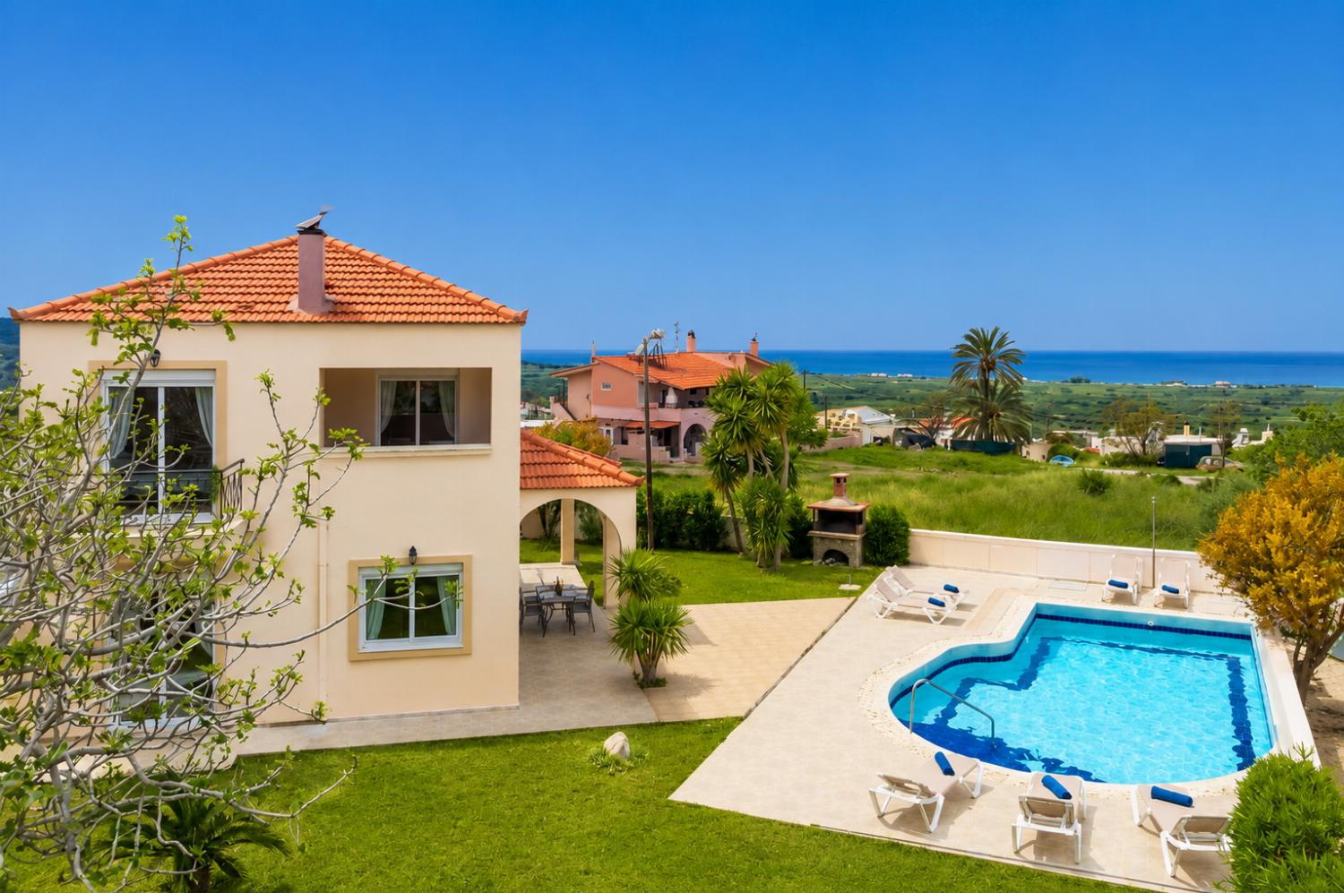 Aerial view of villa