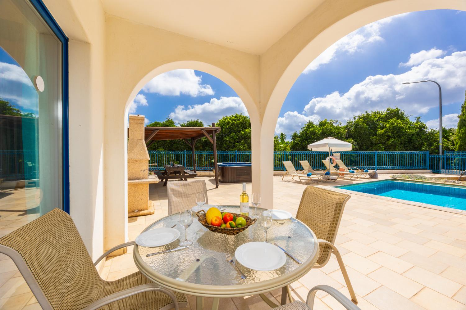 Sheltered terrace area