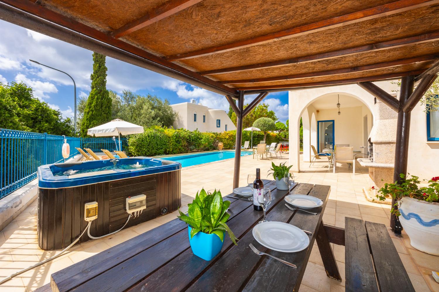 Sheltered terrace area
