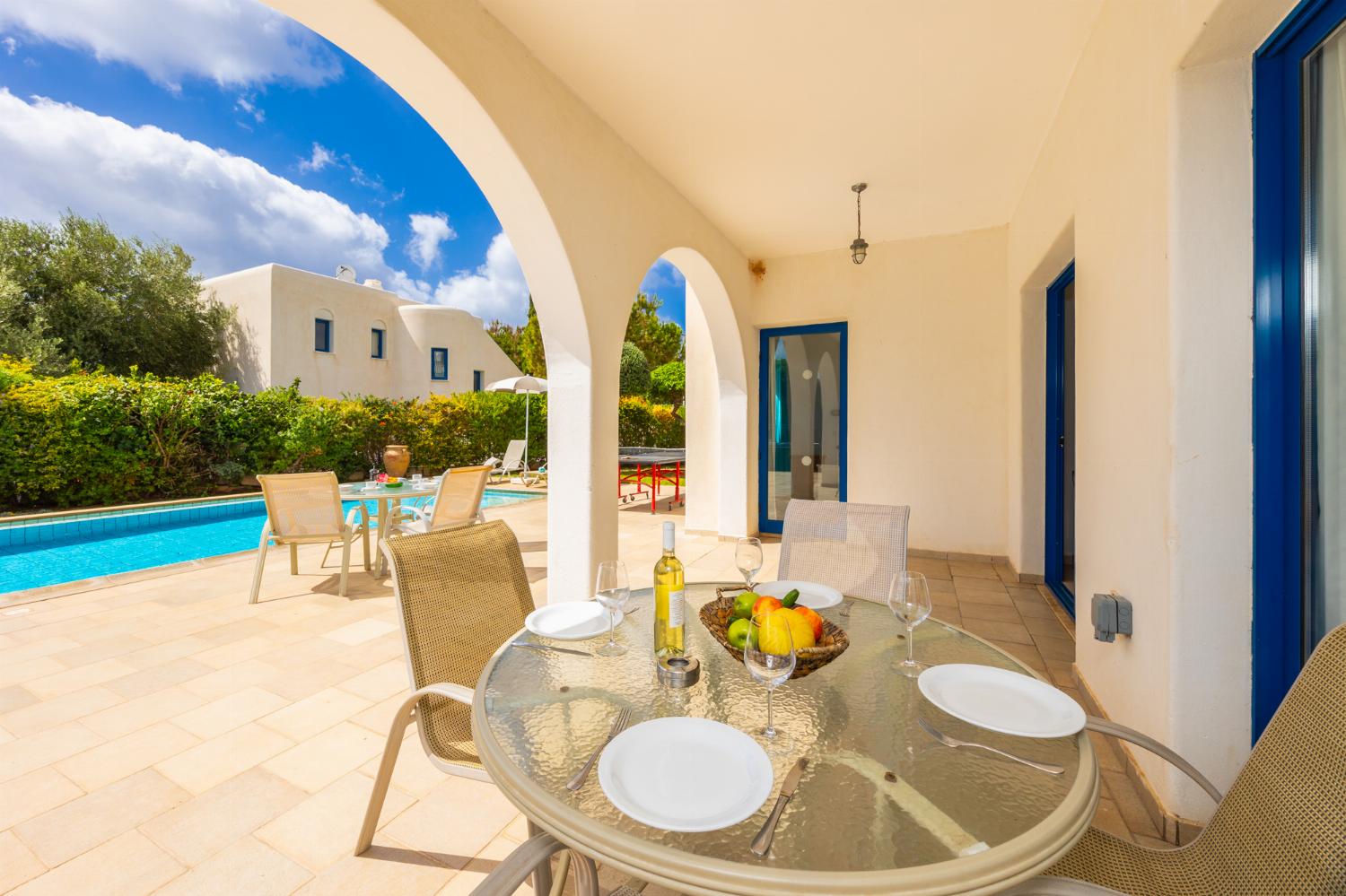 Sheltered terrace area