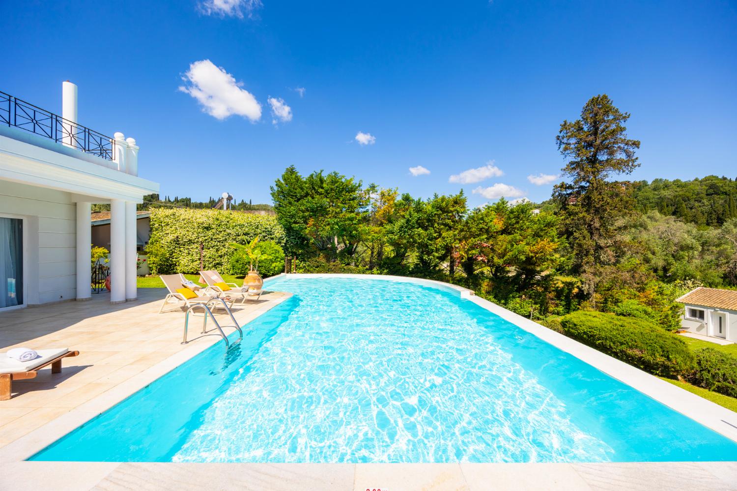 Private pool, terrace, and garden