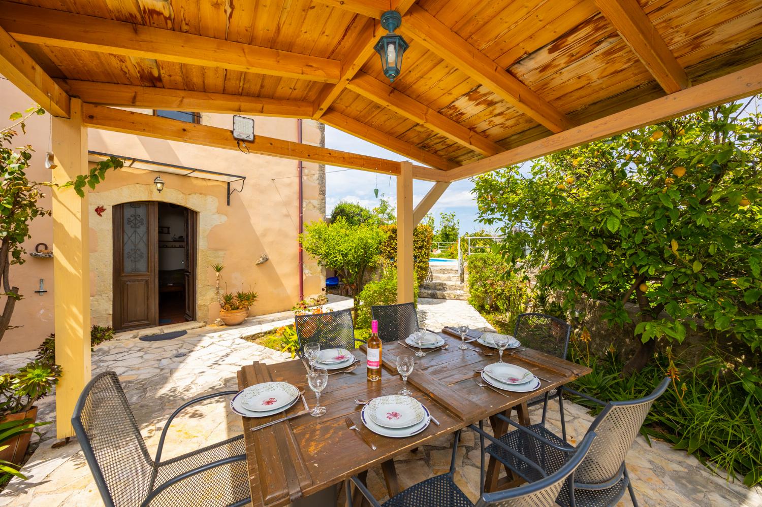Sheltered terrace area