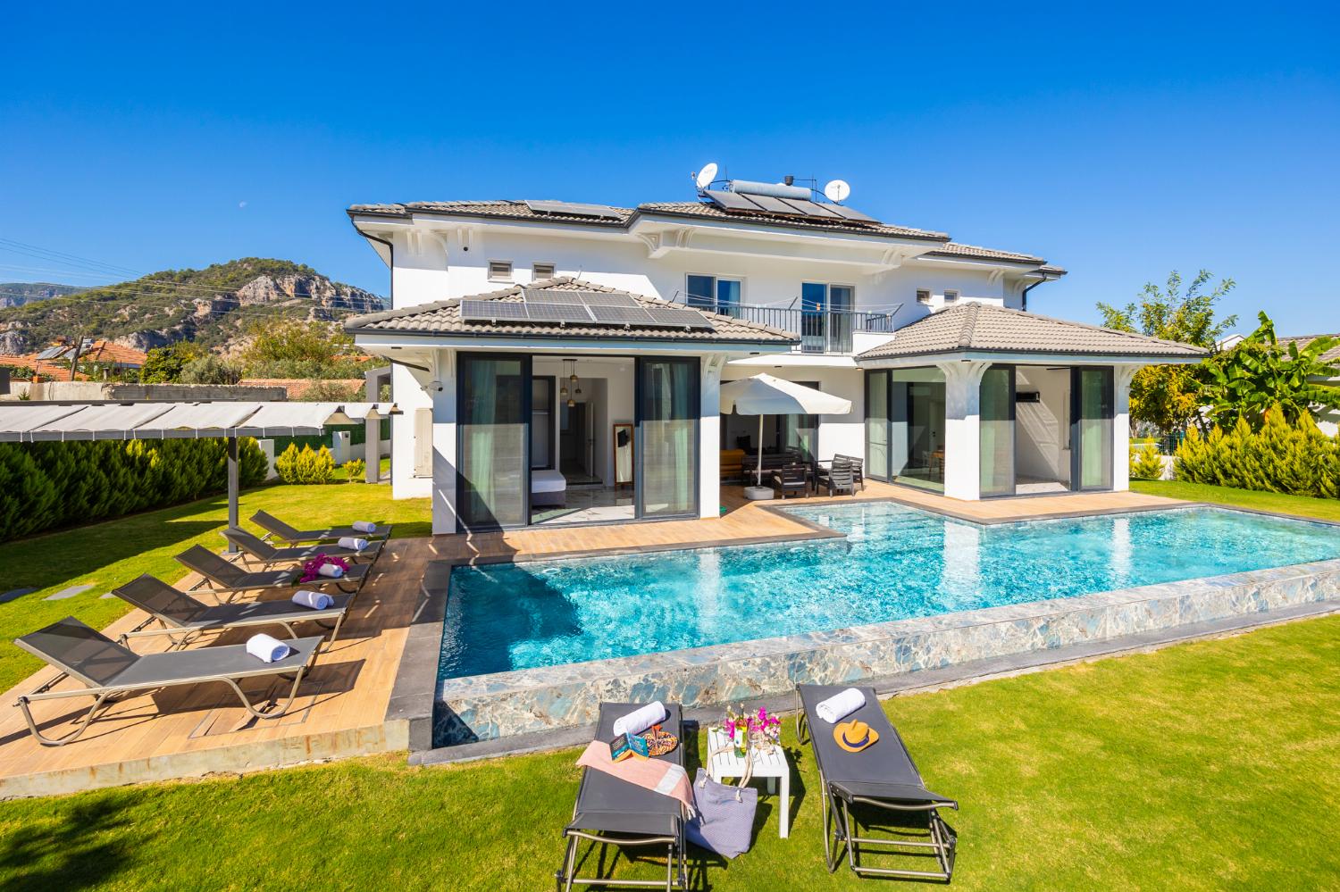 ,Beautiful villa with private pool, terrace, and garden