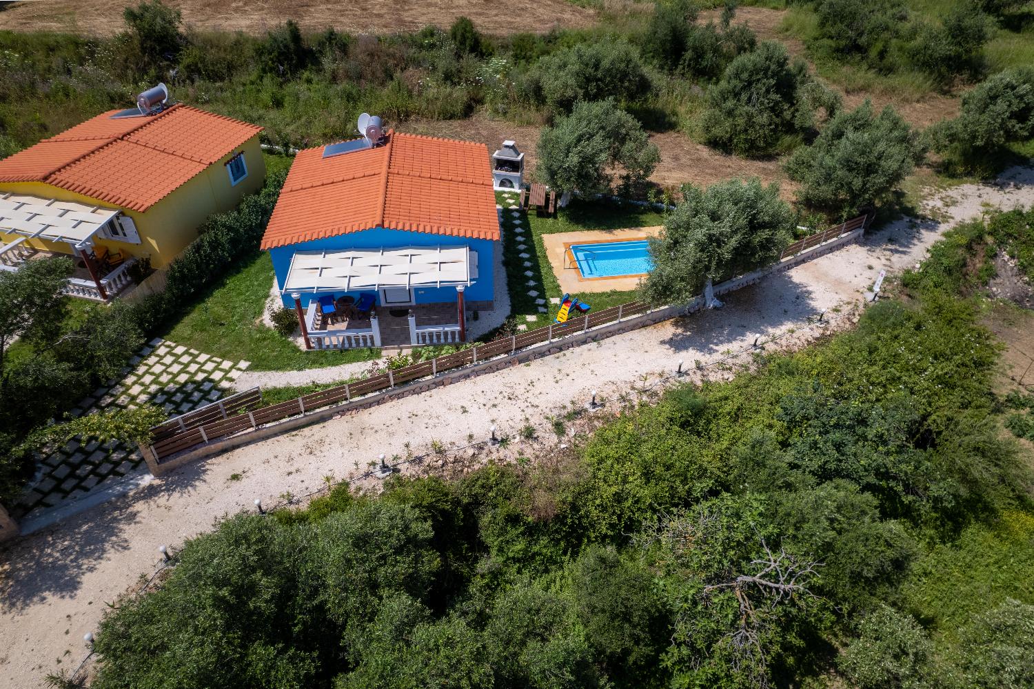 Private pool, terrace, and garden