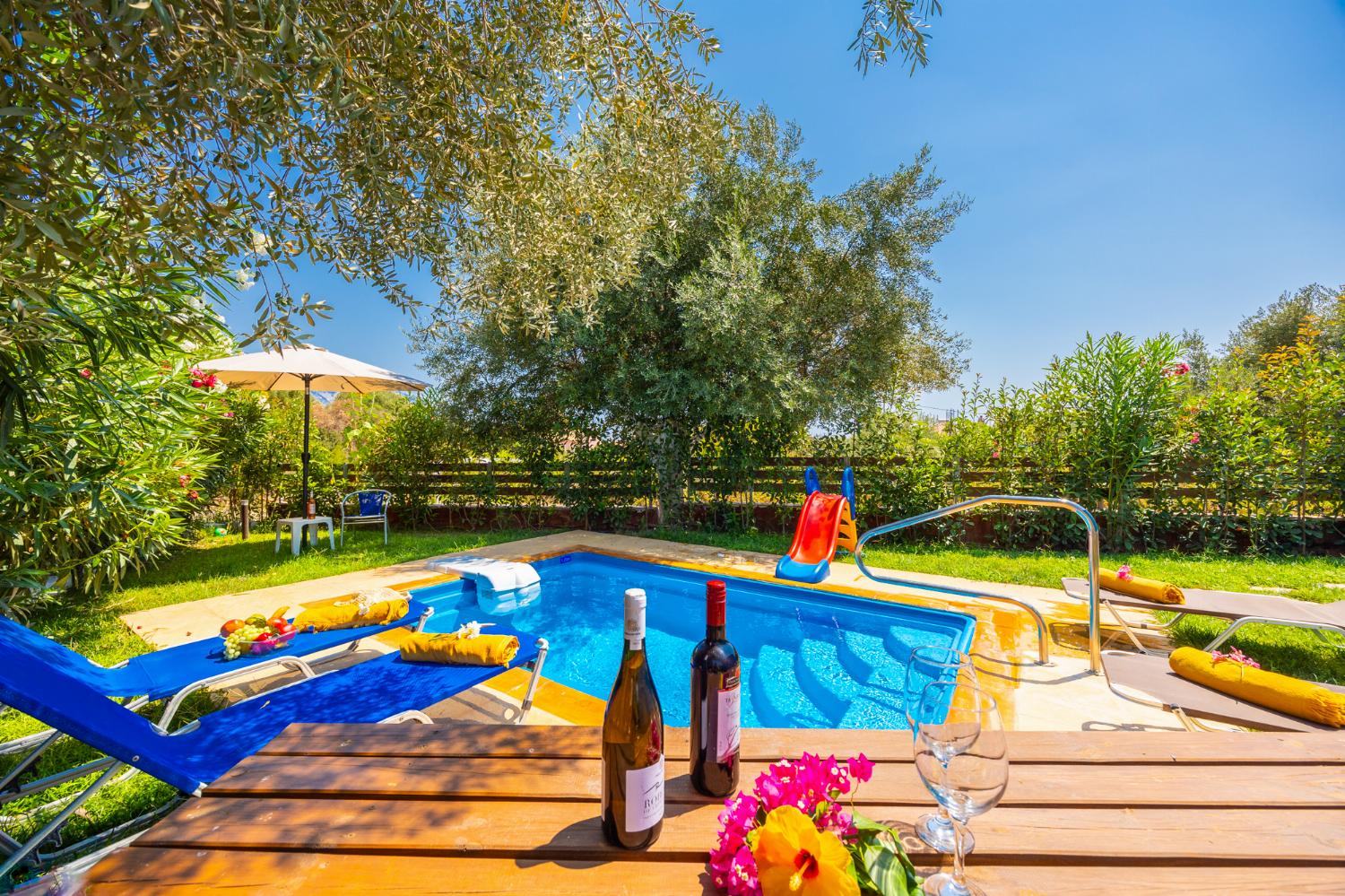 ,Private pool, terrace, and garden