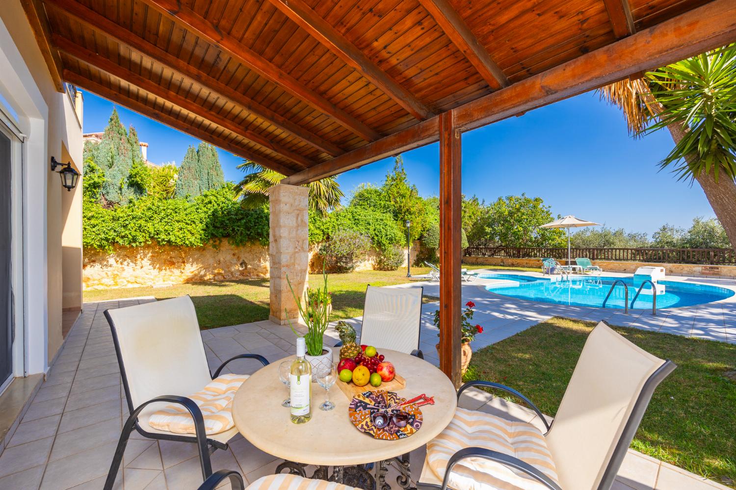 Sheltered terrace area
