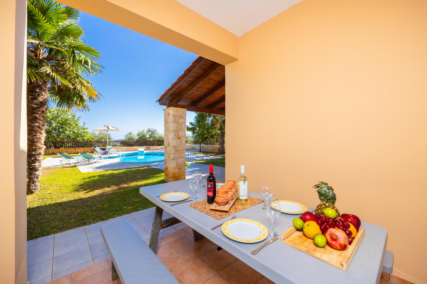 Sheltered terrace area