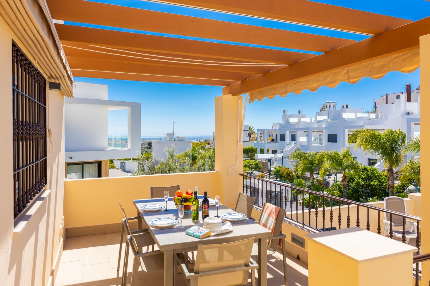 Terrace area with sea views