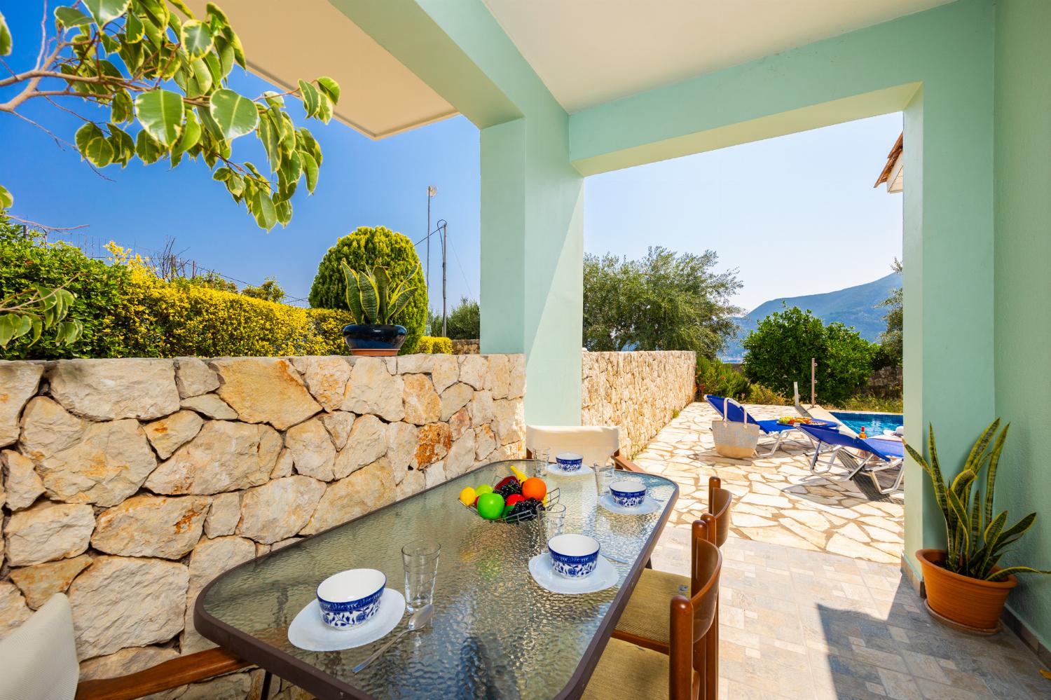 Sheltered terrace area