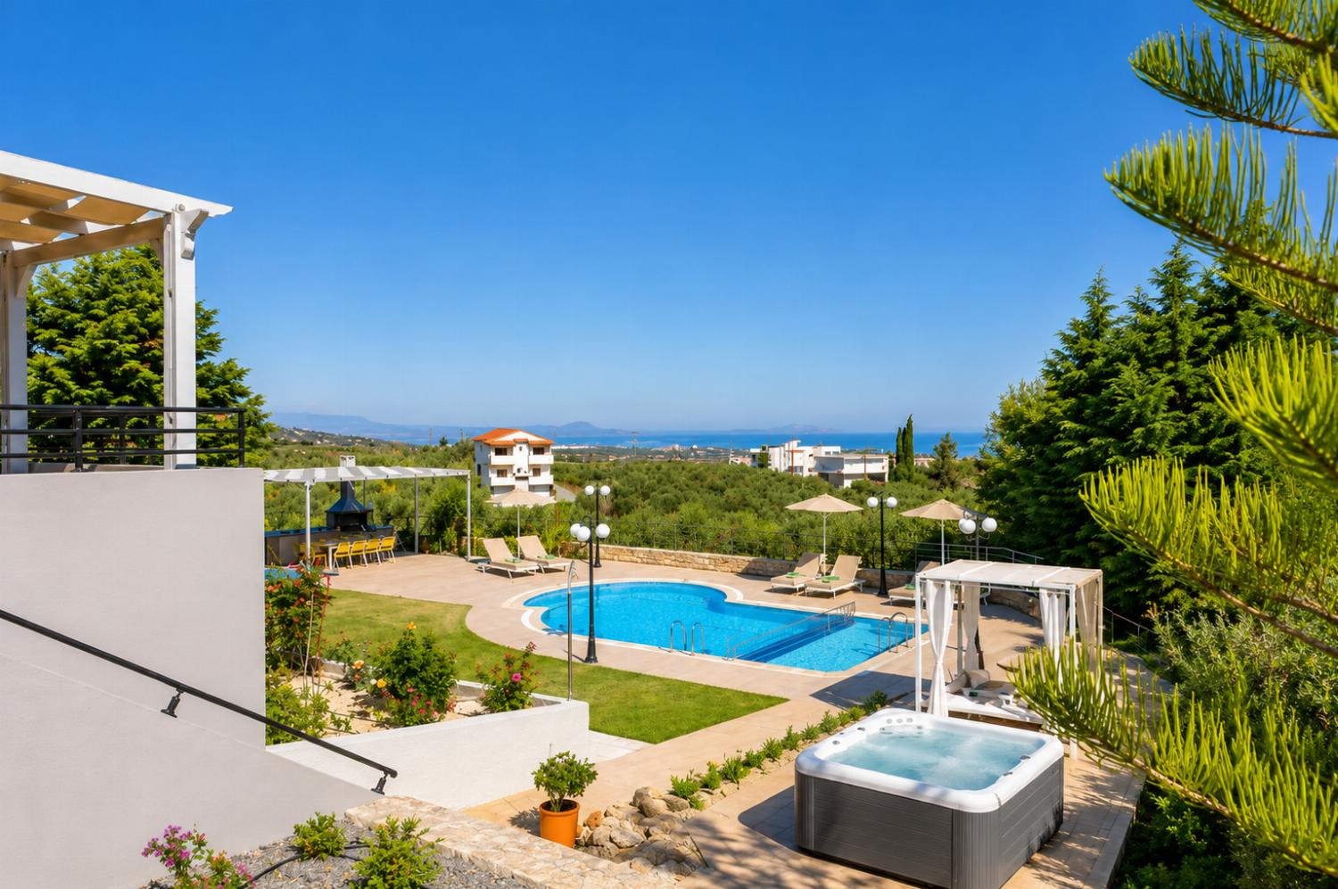 Aerial view of villa