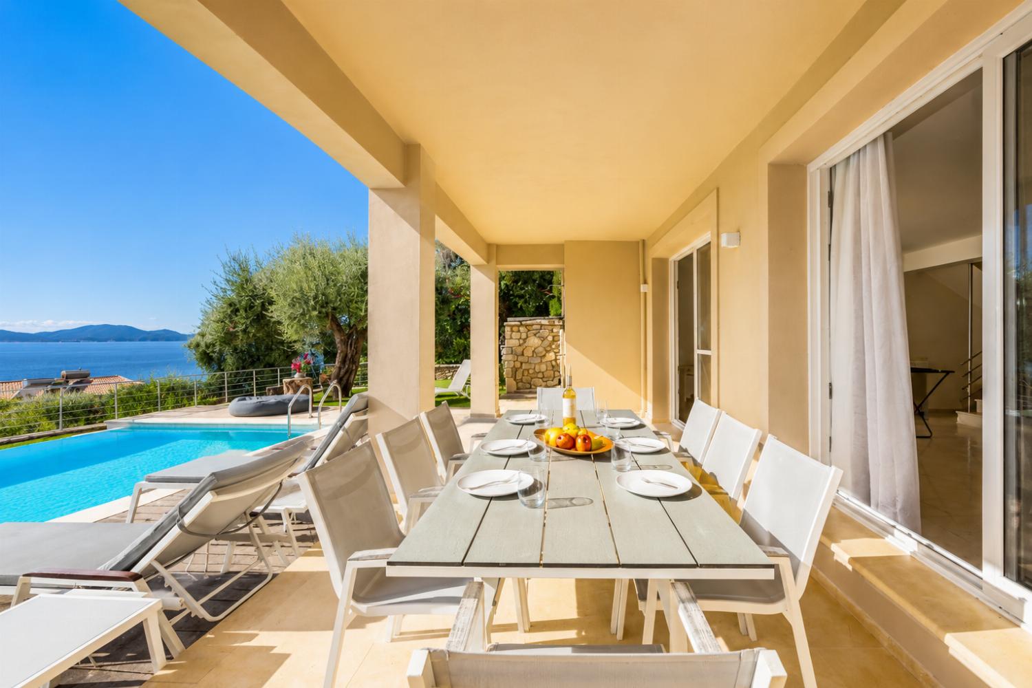 Sheltered terrace area