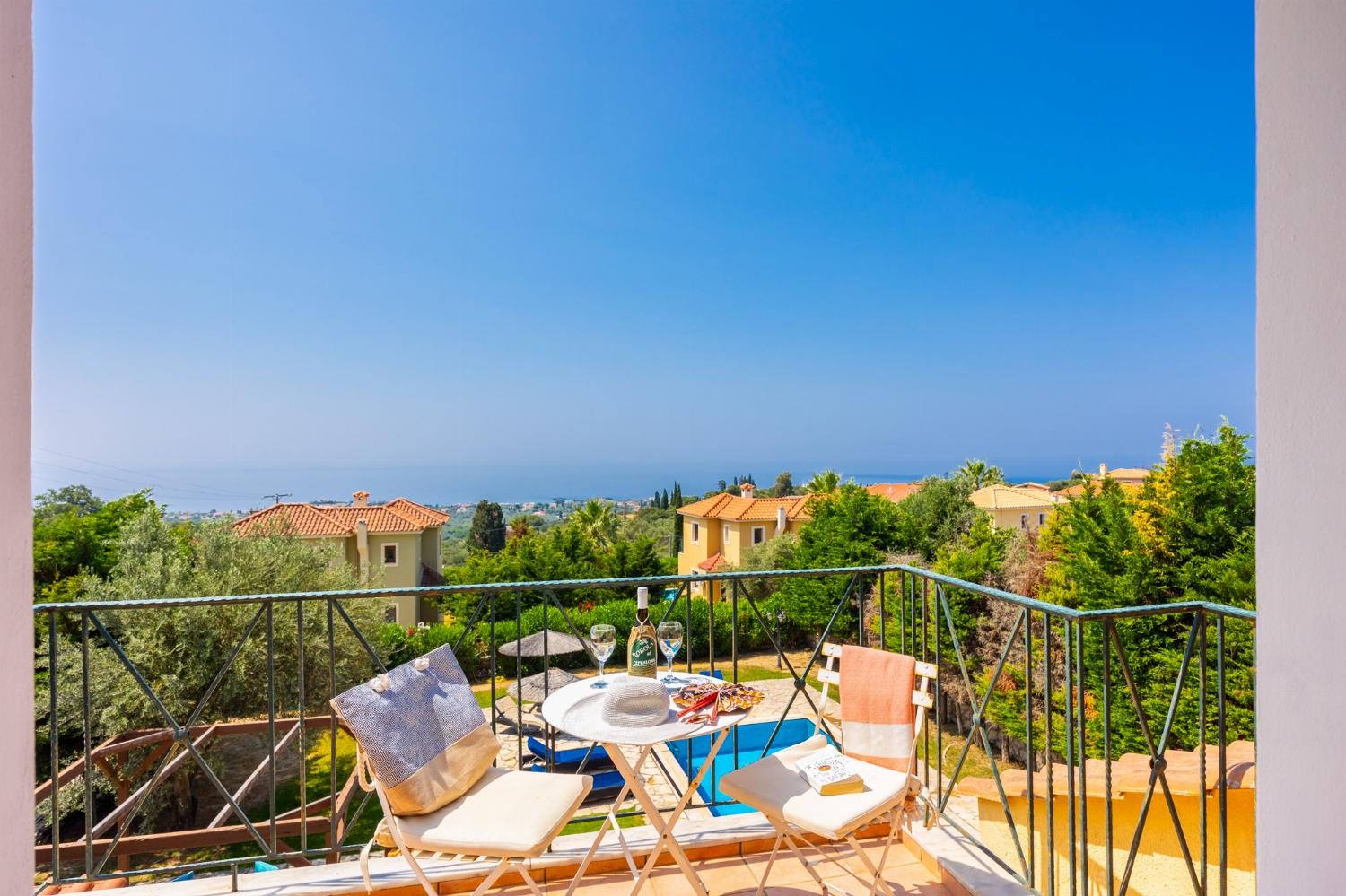 Balcony with sea views