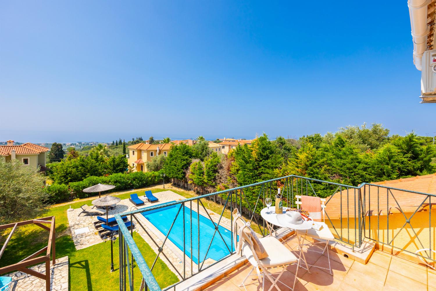 Balcony with sea views