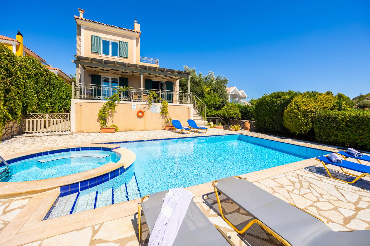 ,Beautiful villa with private pool and terrace with sea views