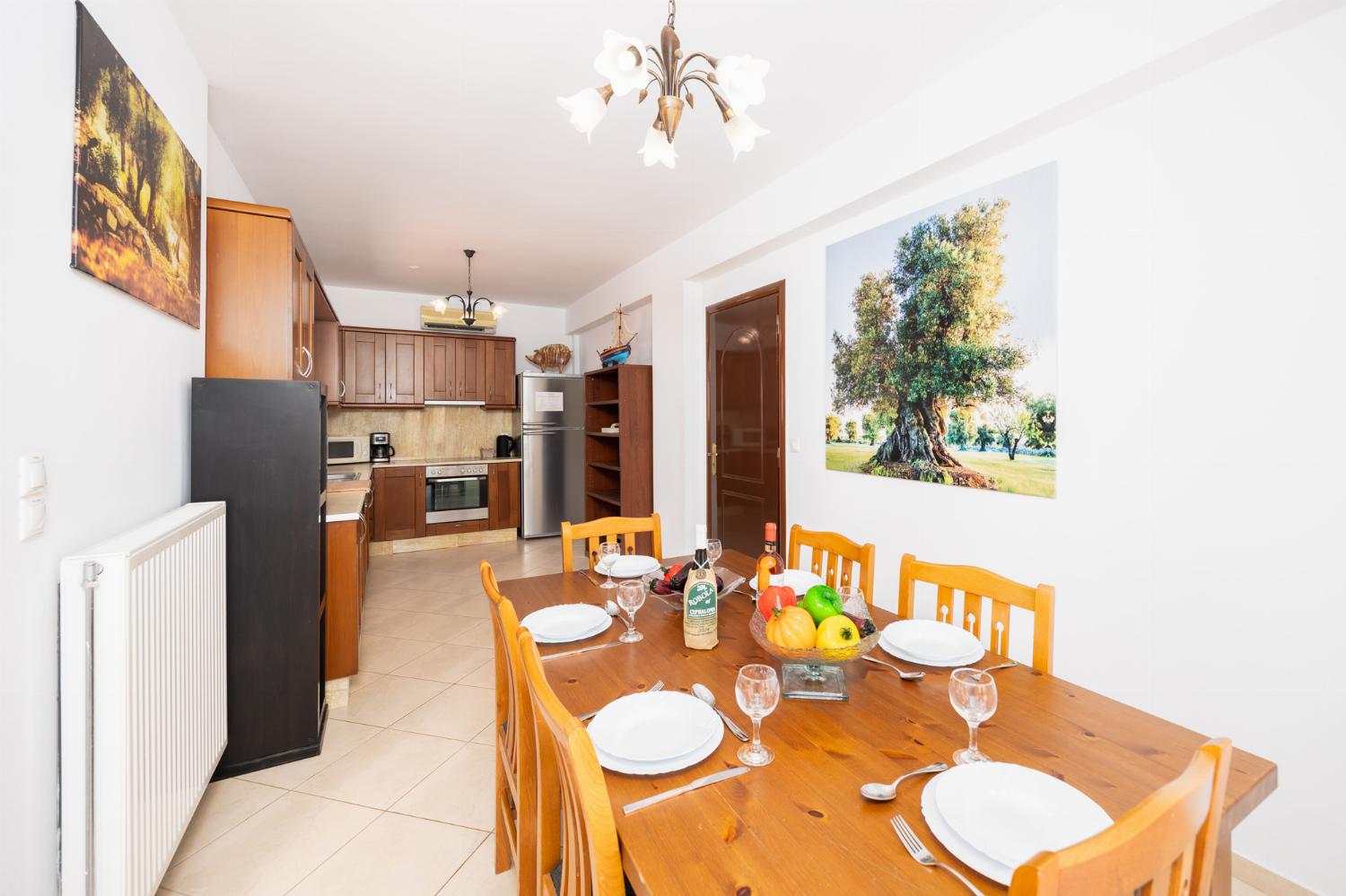 Equipped kitchen with A/C and dining area