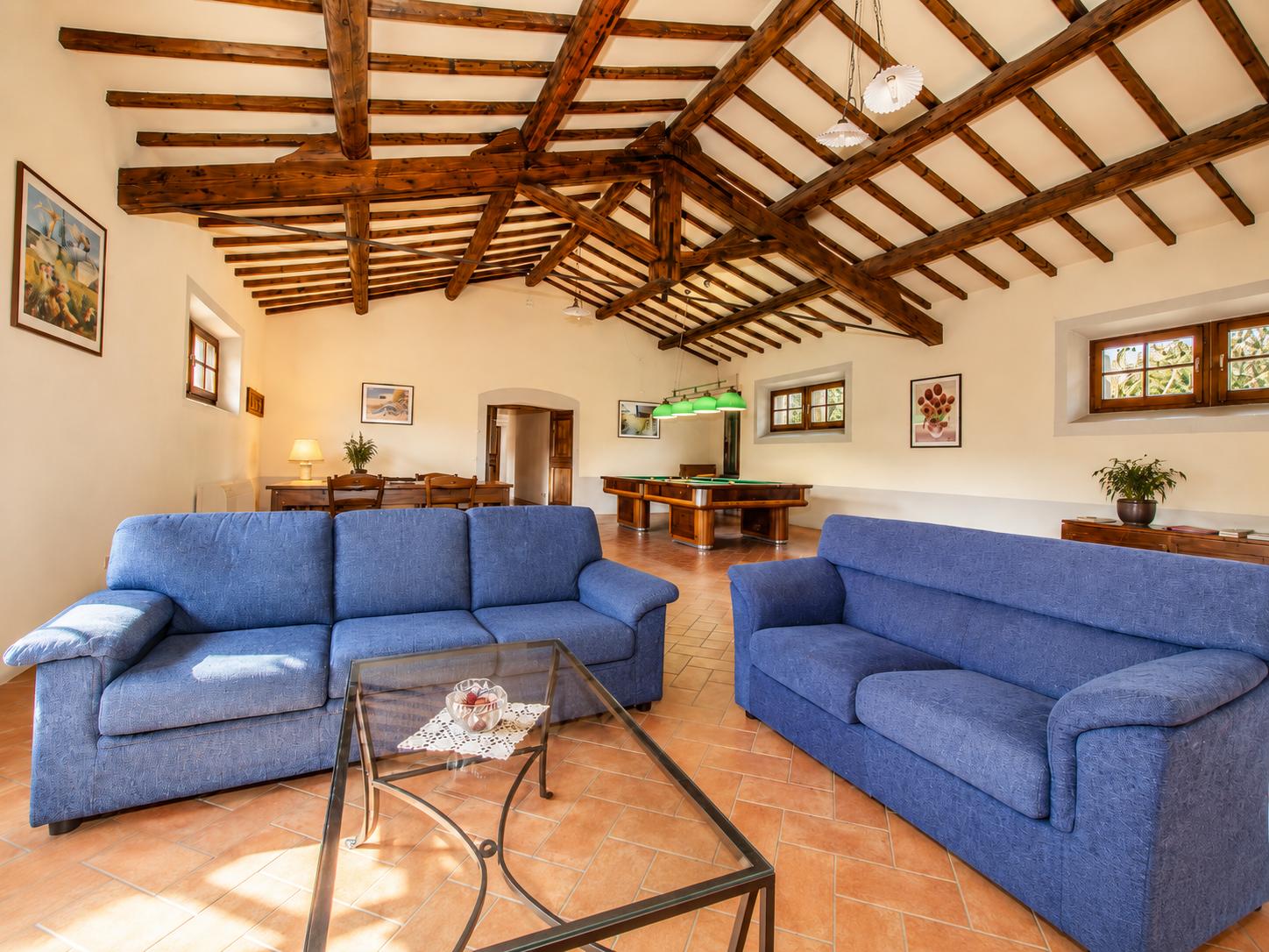 Living room with sofas, WiFi internet, and satellite TV